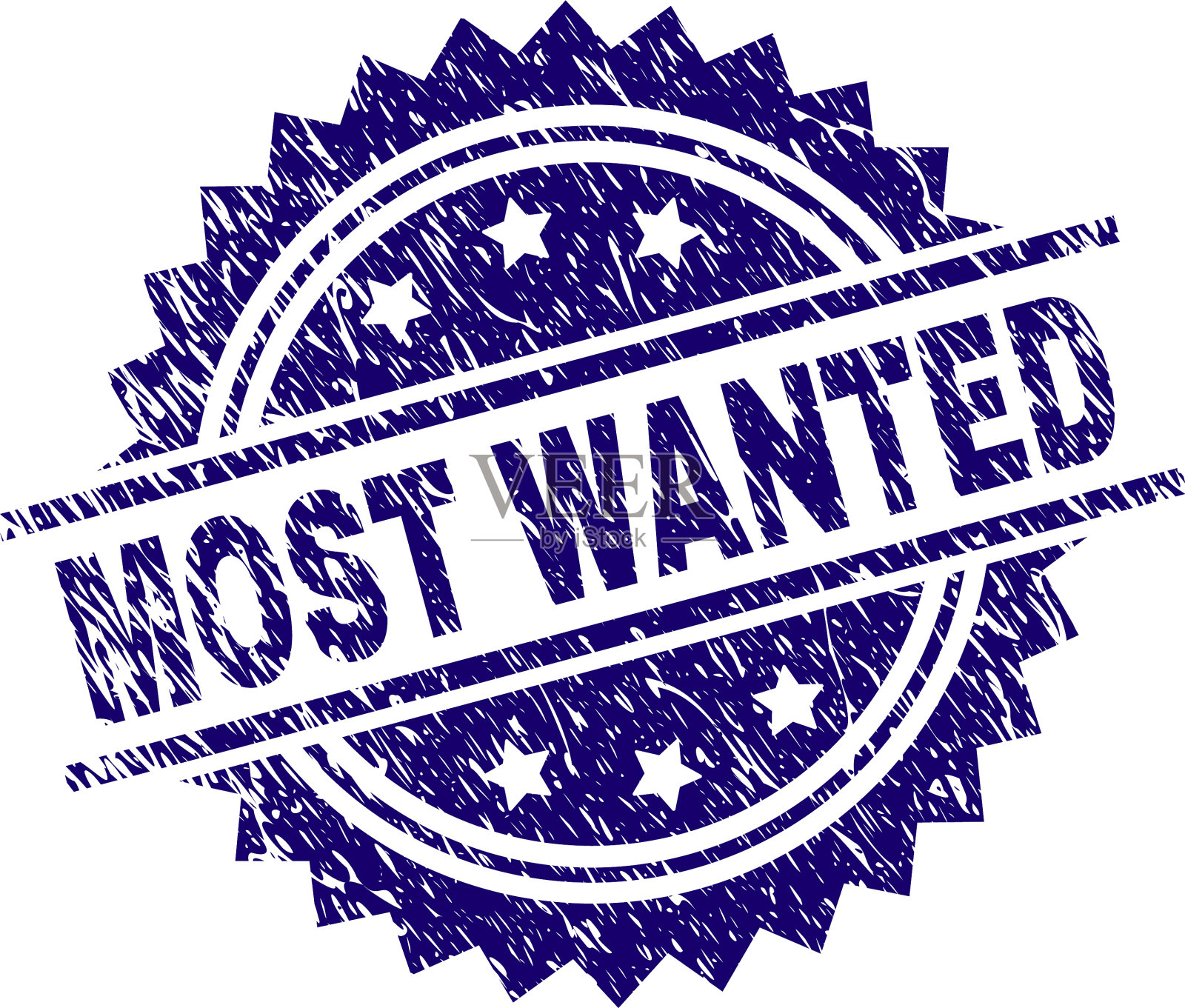 刻有纹理的最想要的邮票印章插画图片素材