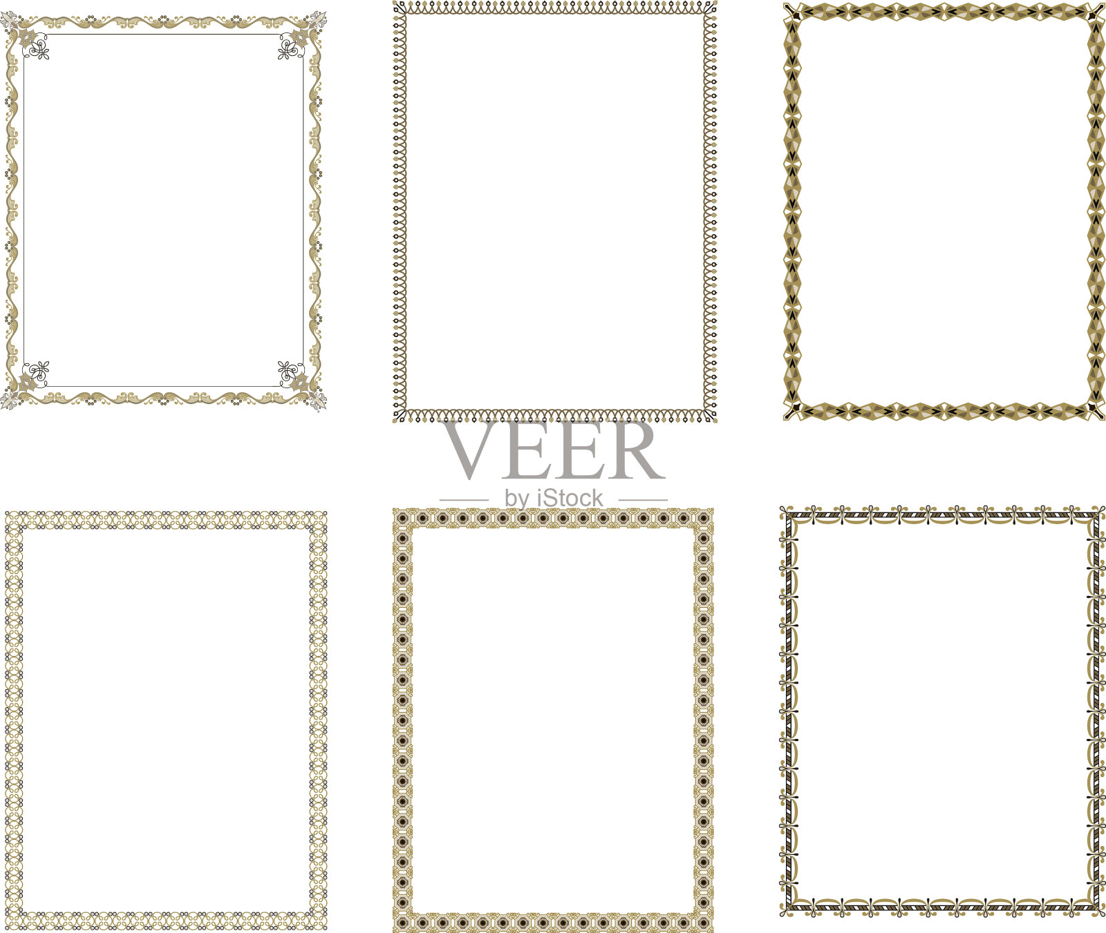 集豪华装饰架插画图片素材