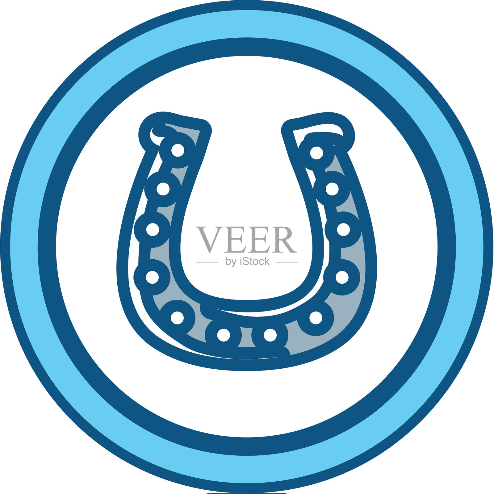 硬币与马蹄图标设计元素图片