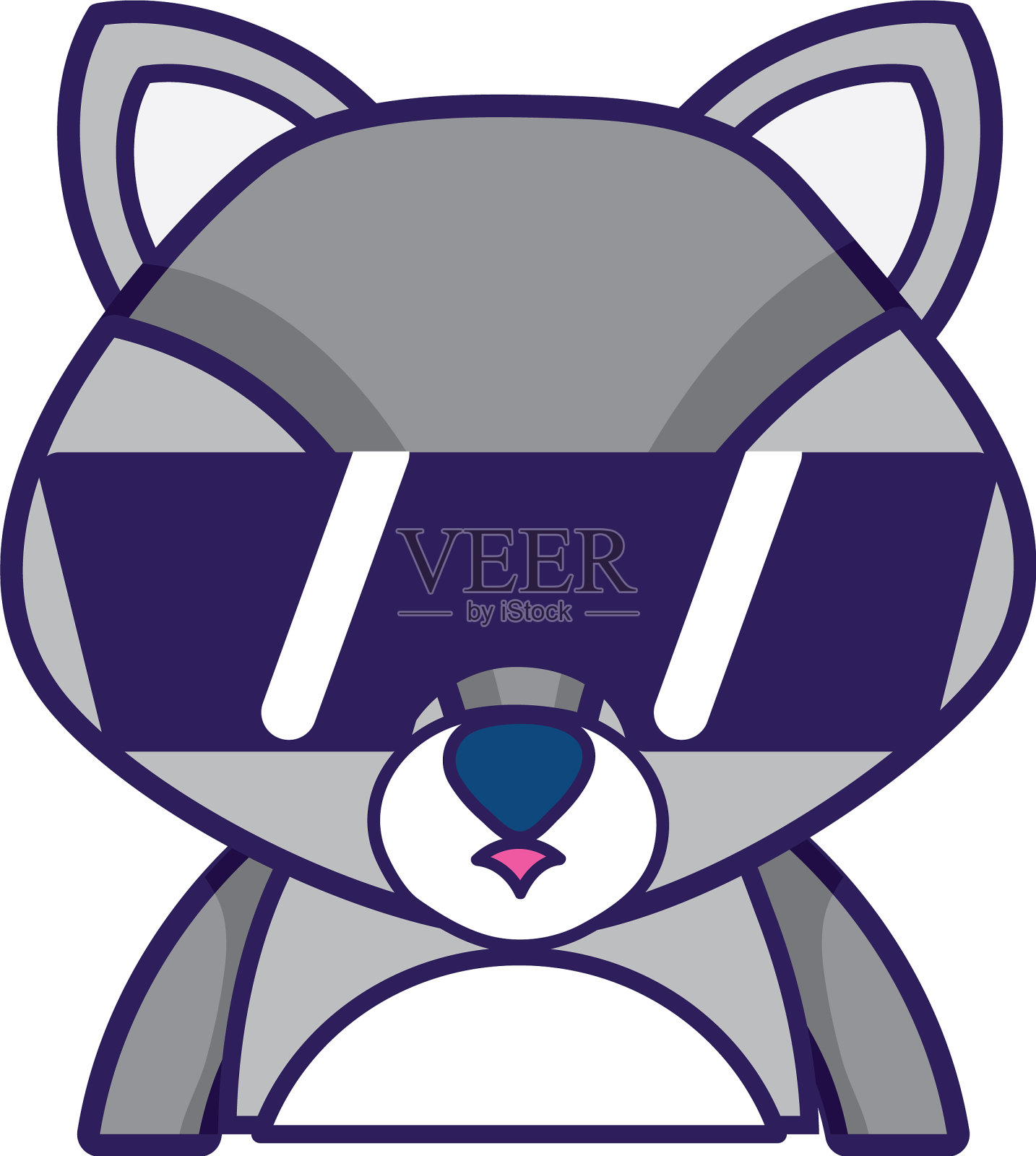 可爱的野生动物狐狸戴着太阳镜设计元素图片