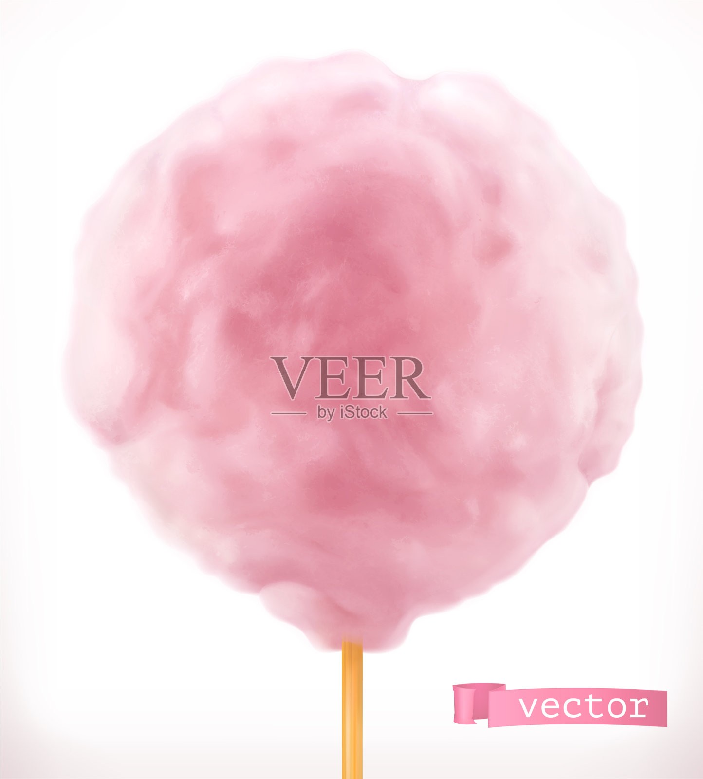 棉花糖糖云3d图标逼真插画图片素材