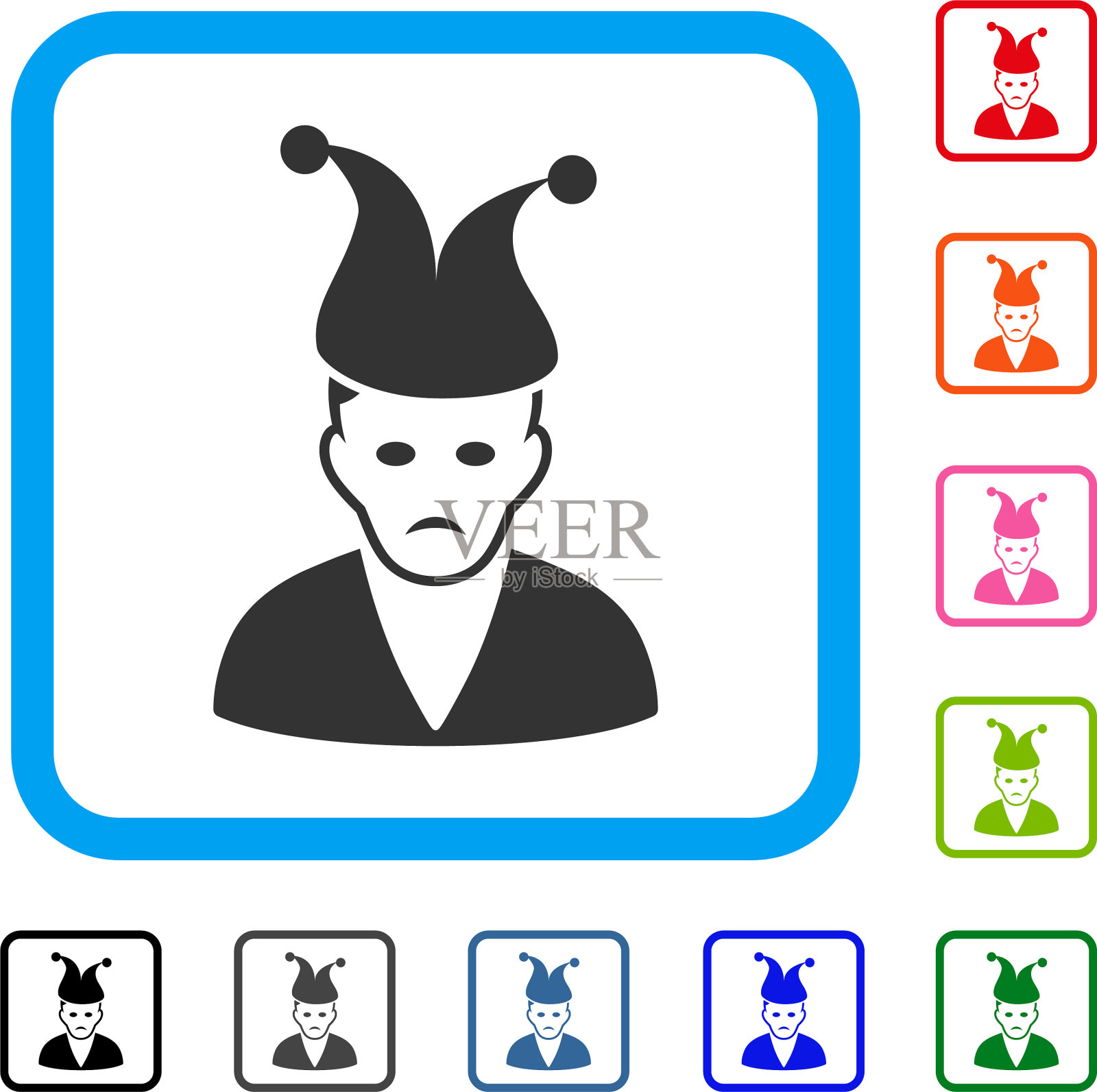 小丑相框的可怜的图标图标素材