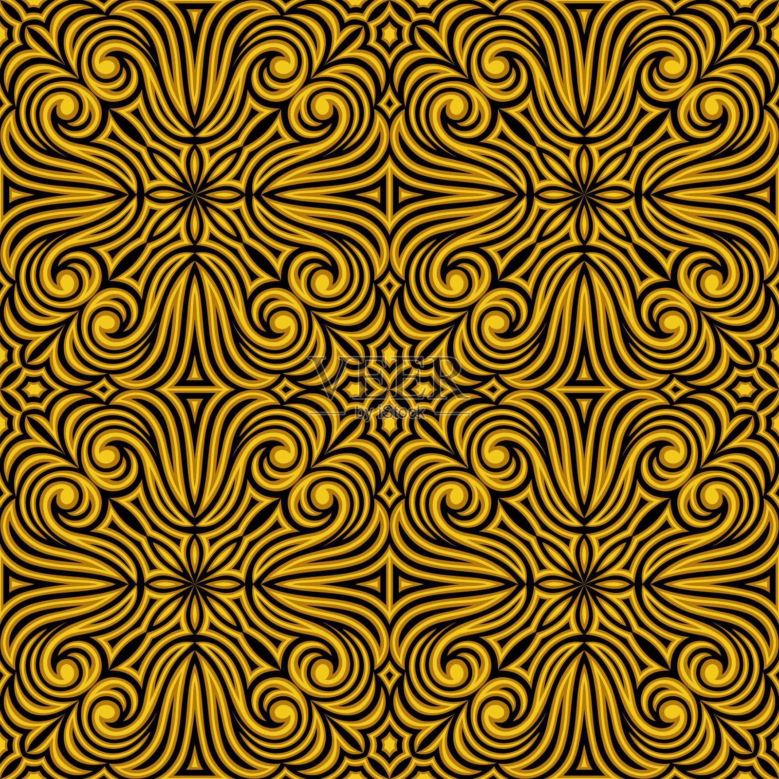 古董无缝模式插画图片素材