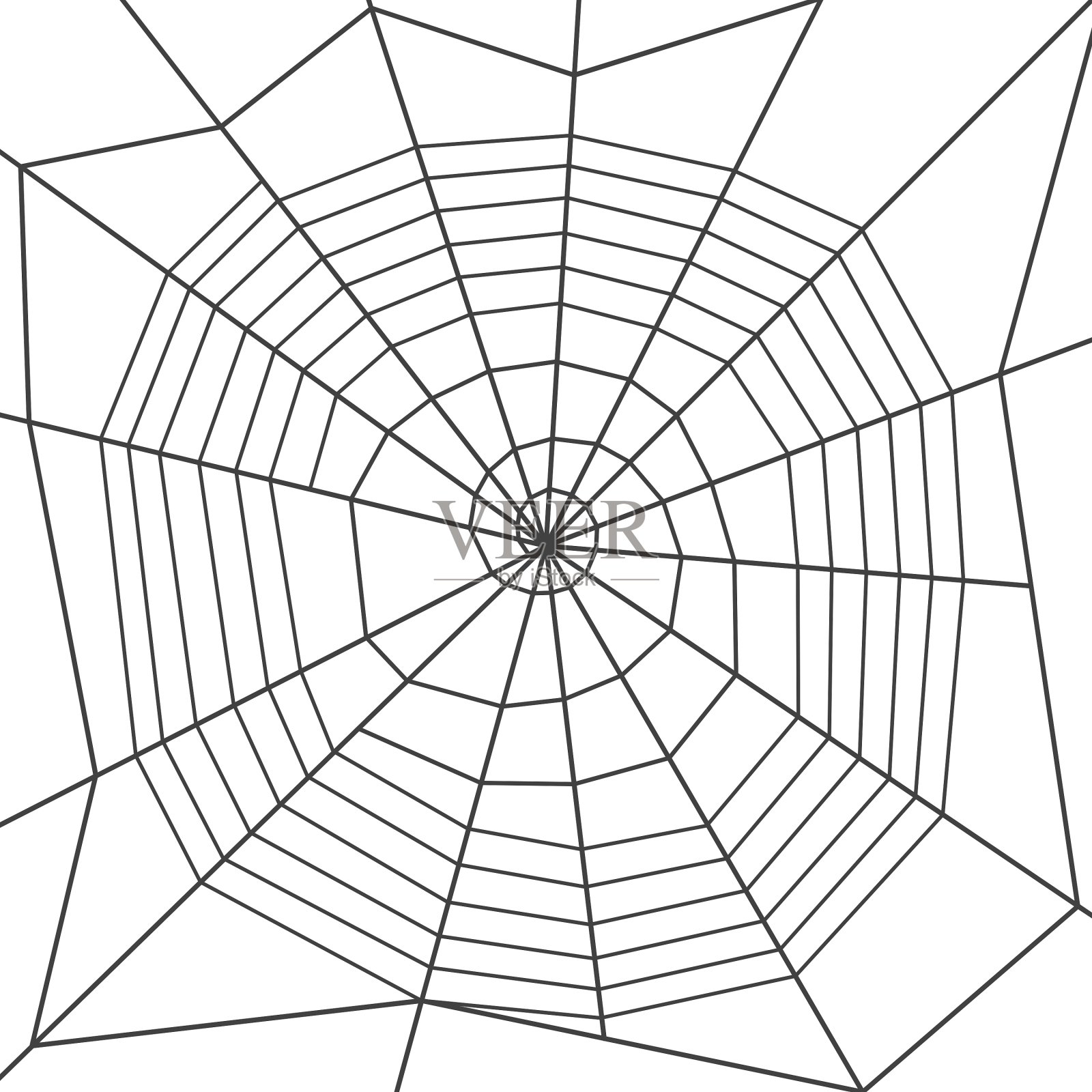 蜘蛛网螺旋圆网型万圣节设计元素图片