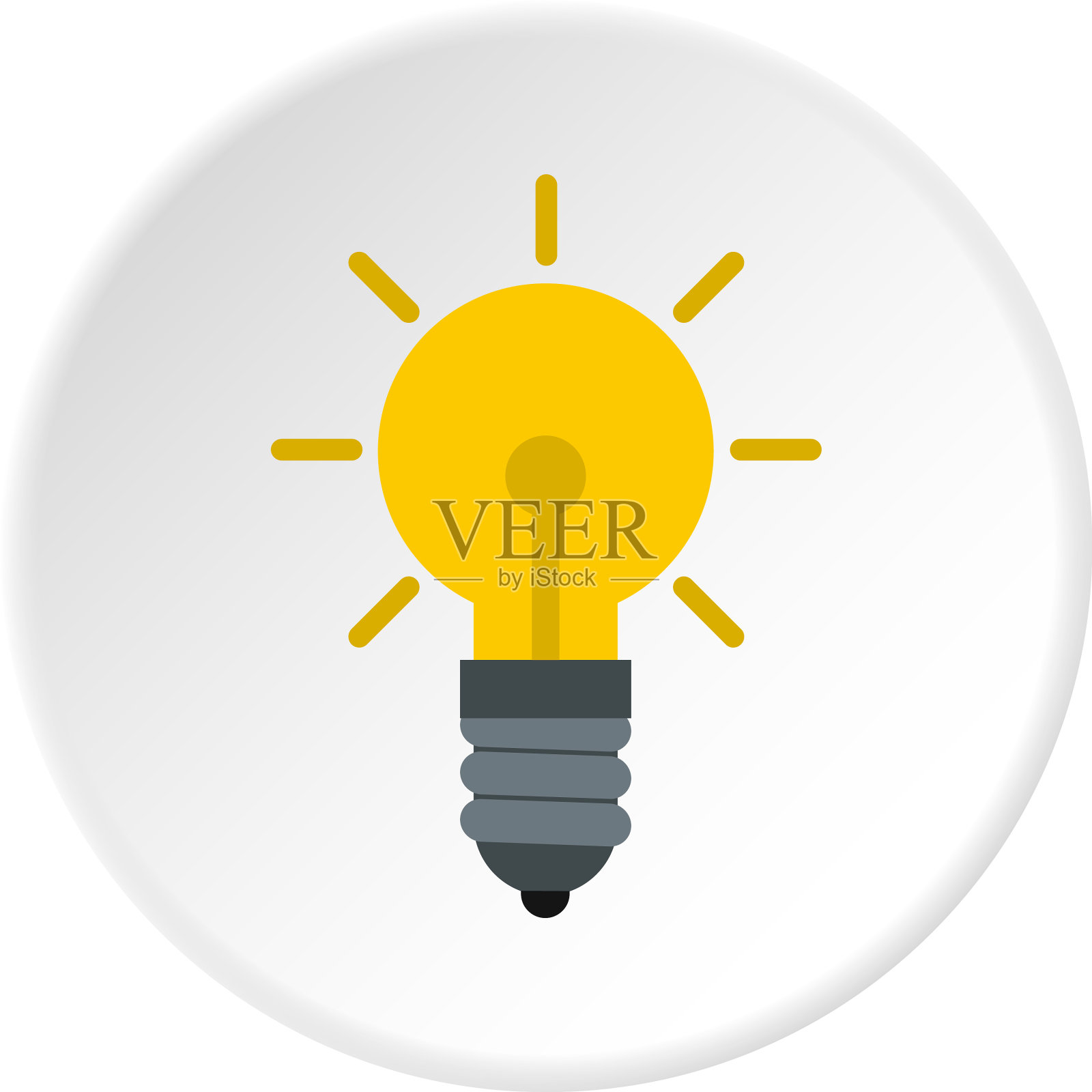 灯泡图标圆图标素材