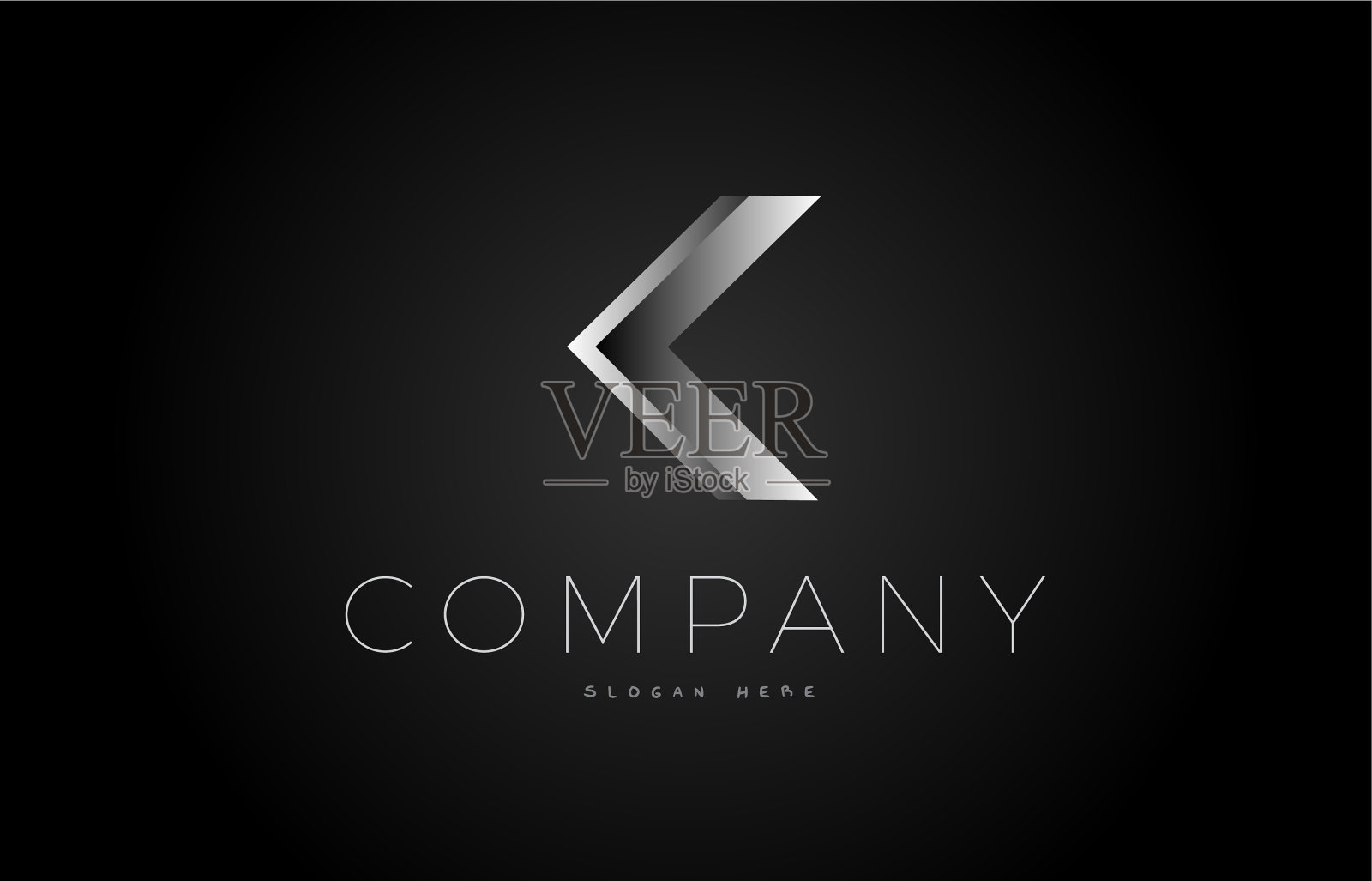 J黑白色银色字母标志设计图标插画图片素材