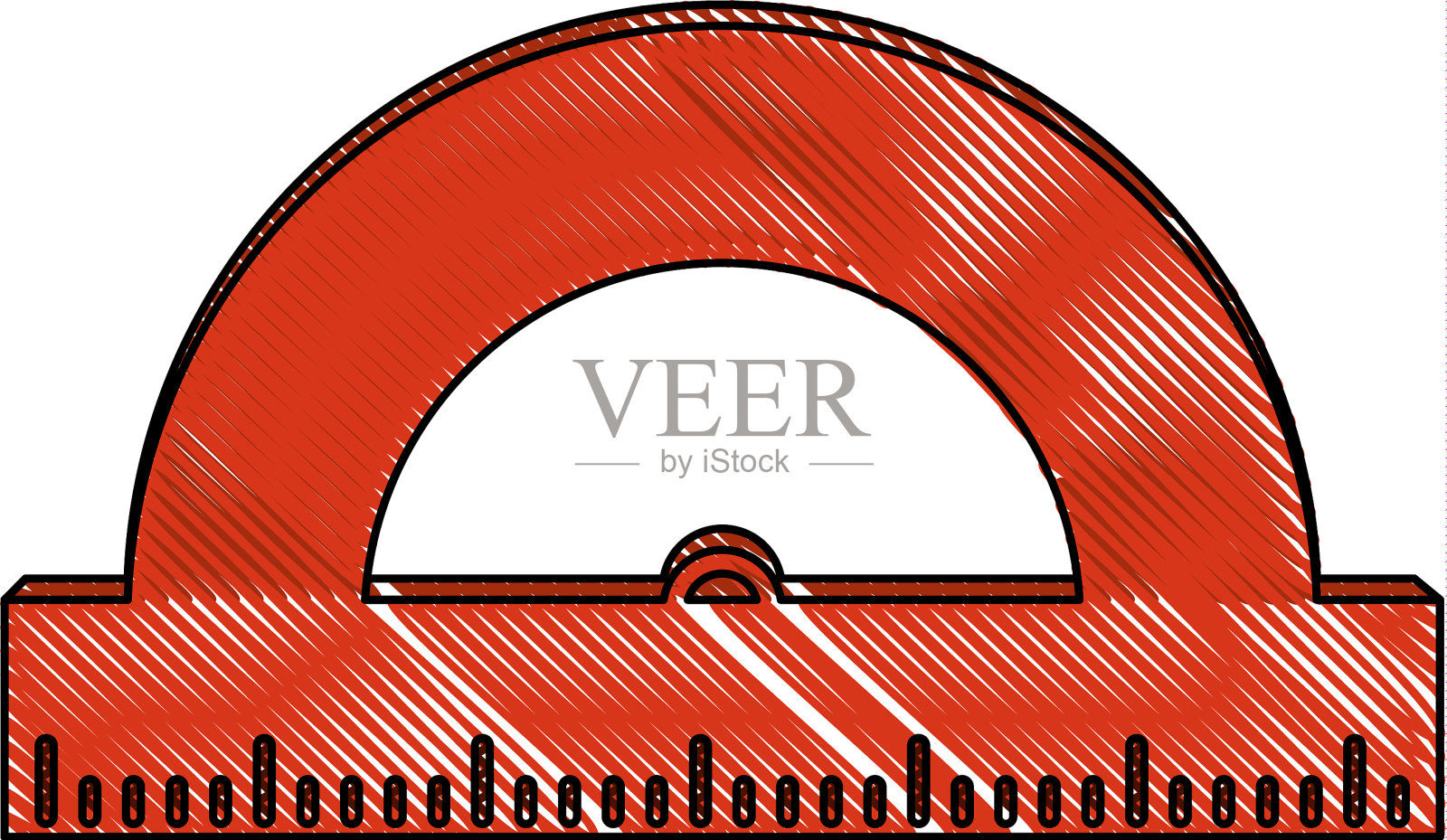 学校量角器的工具插画图片素材