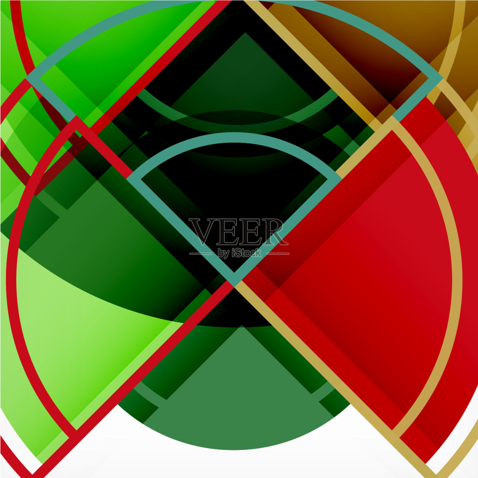 创意圈几何抽象背景插画图片素材