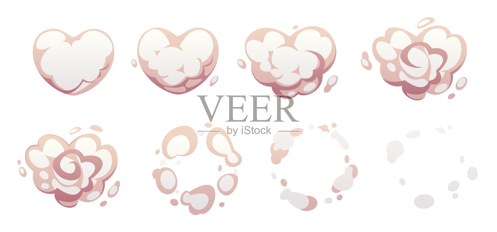 云爆发的动画精灵插画图片素材