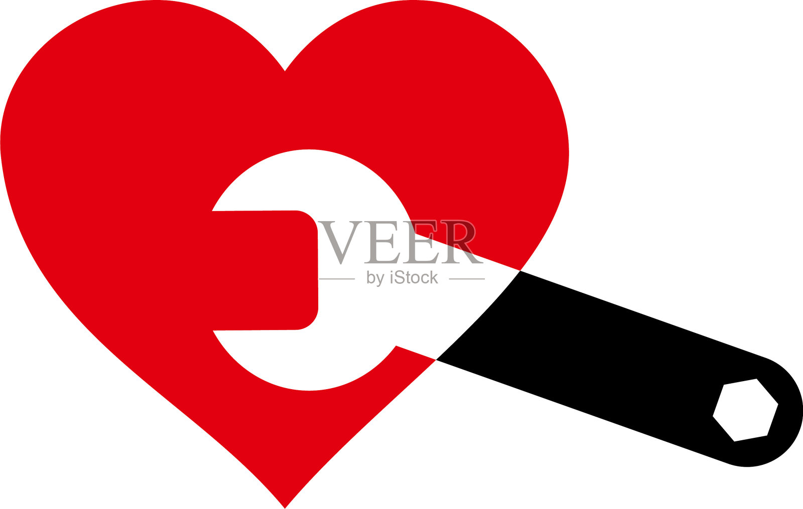 心脏手术扳手图标插画图片素材