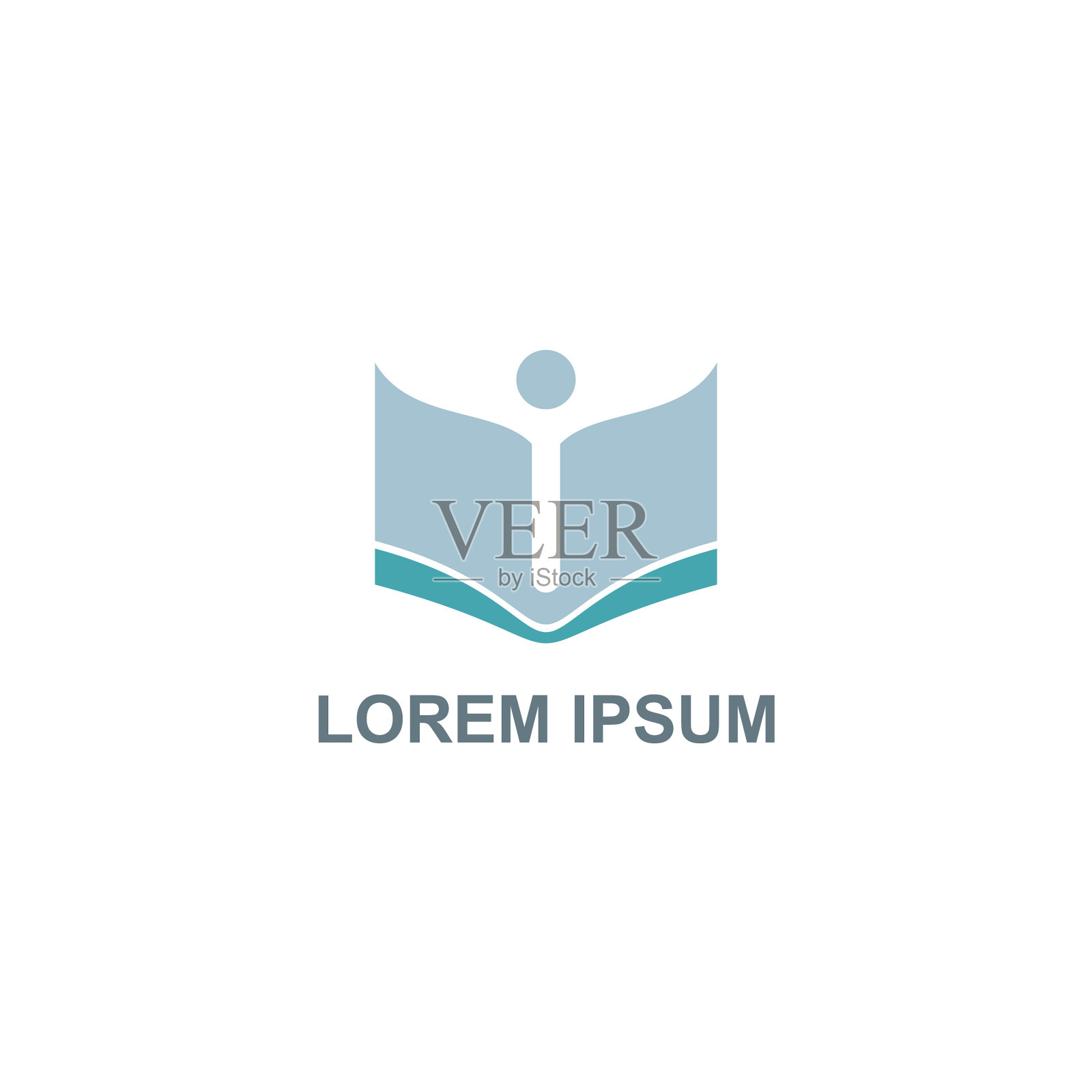 开卷学校标志图标素材