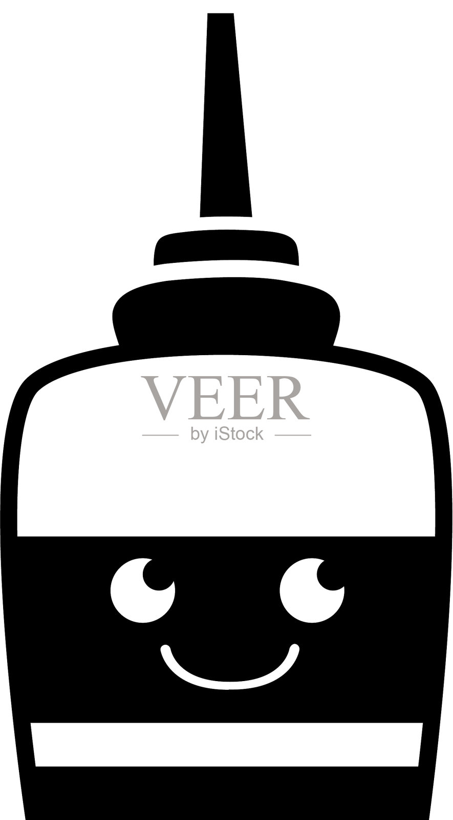 轮廓快乐和温柔的胶水对象卡哇伊设计元素图片