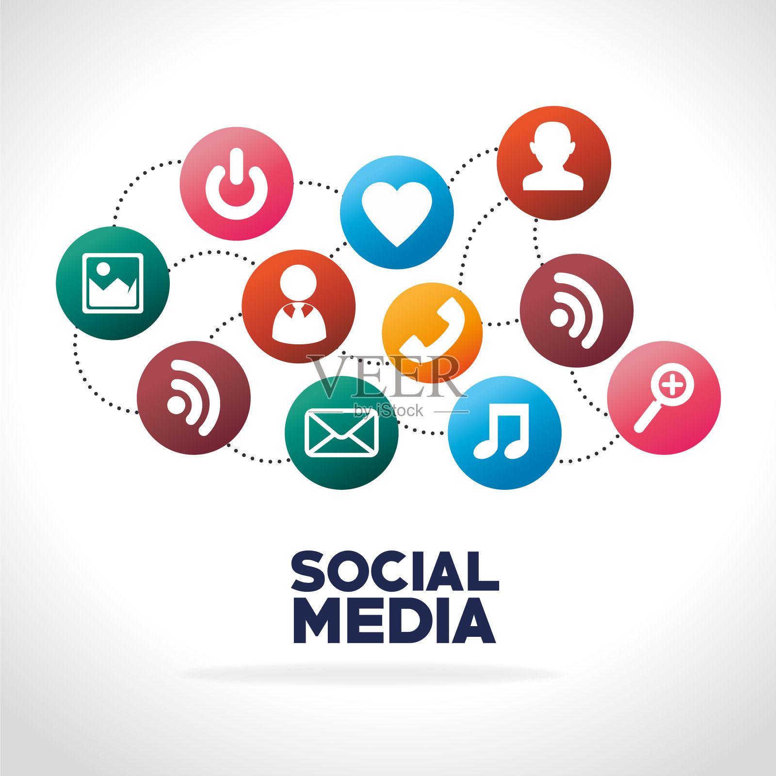 社交媒体设计图标素材