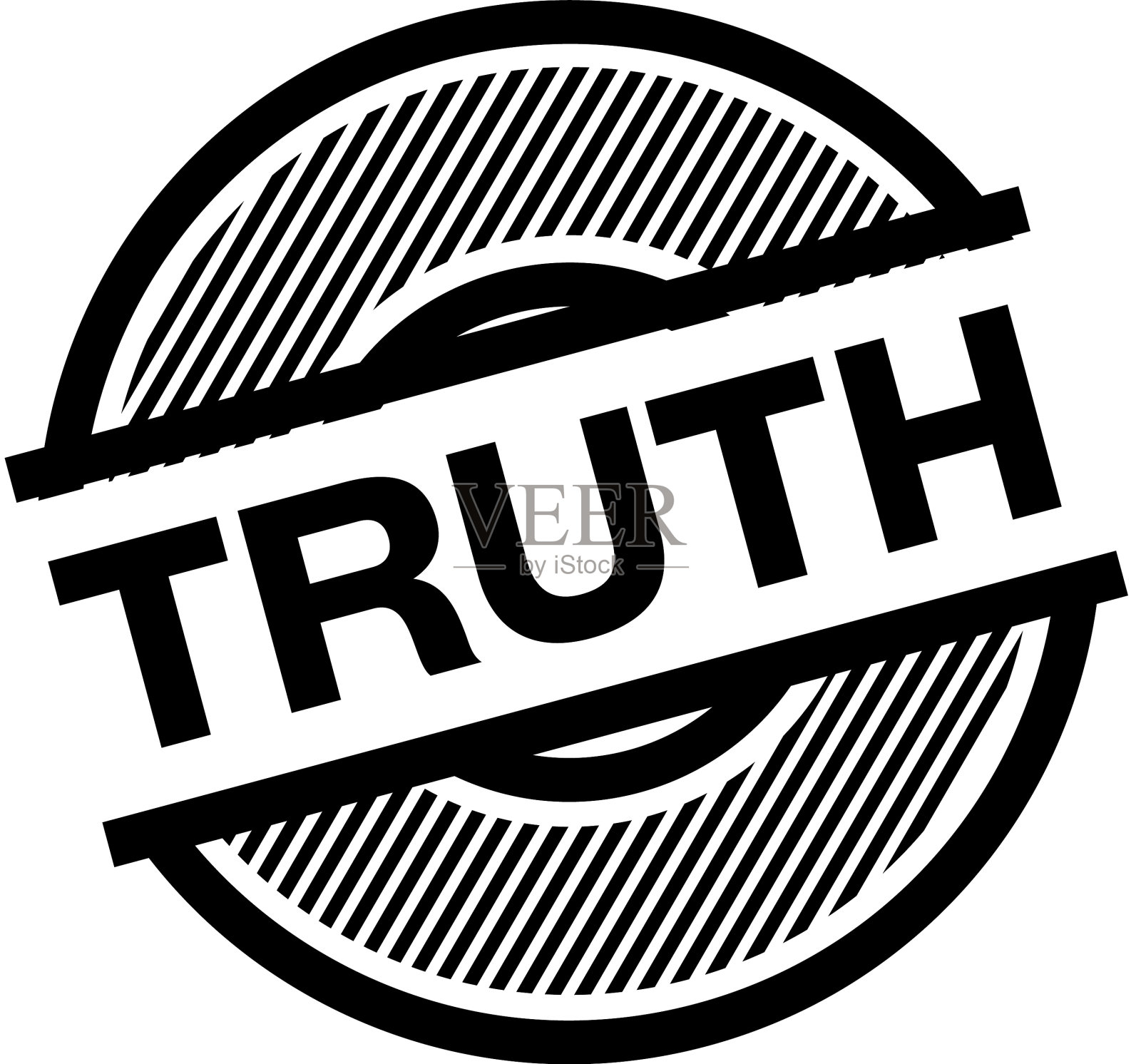 真理黑色邮票插画图片素材