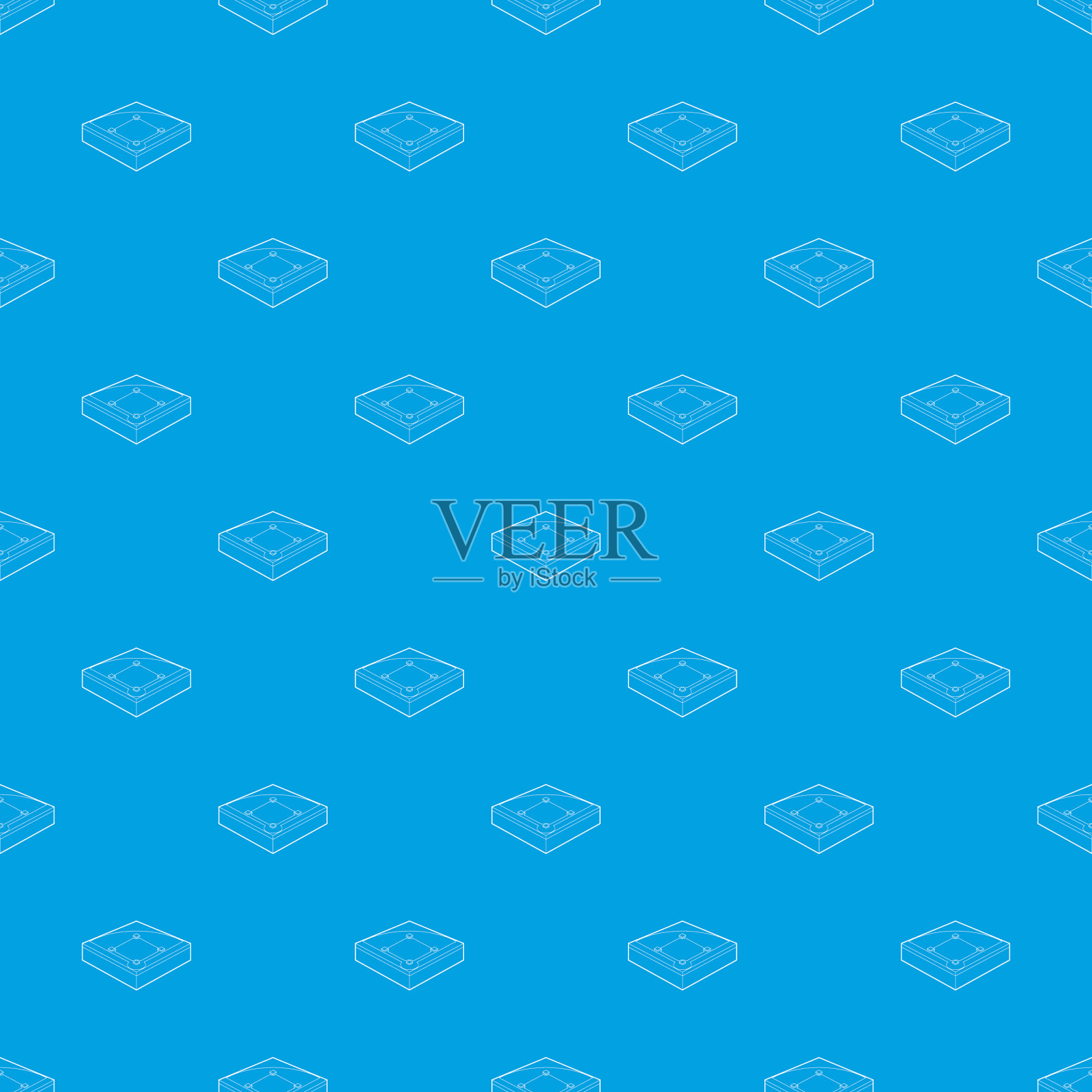 棒球场图案无缝蓝色插画图片素材