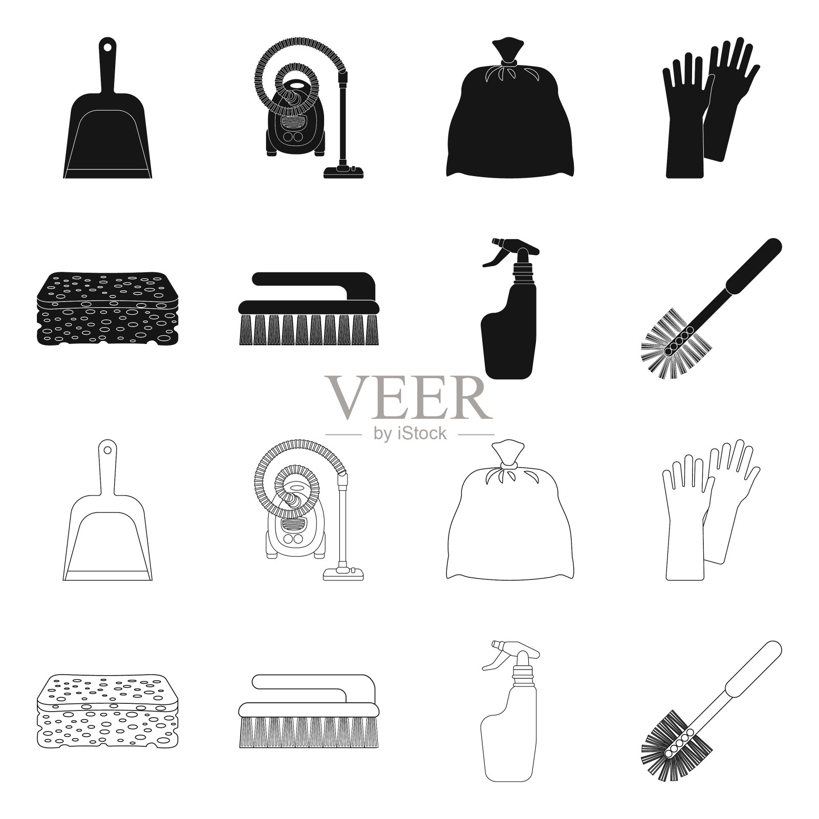 清洁和服务图标图标素材