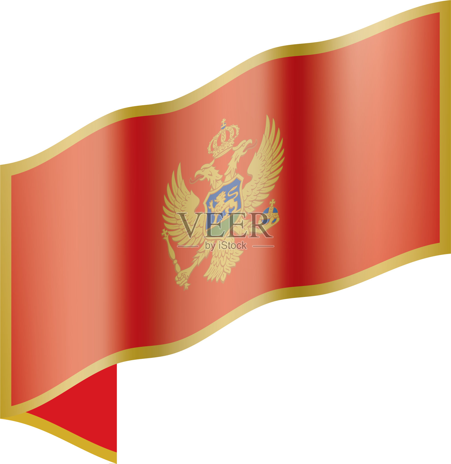 黑山共和国国旗设计元素图片