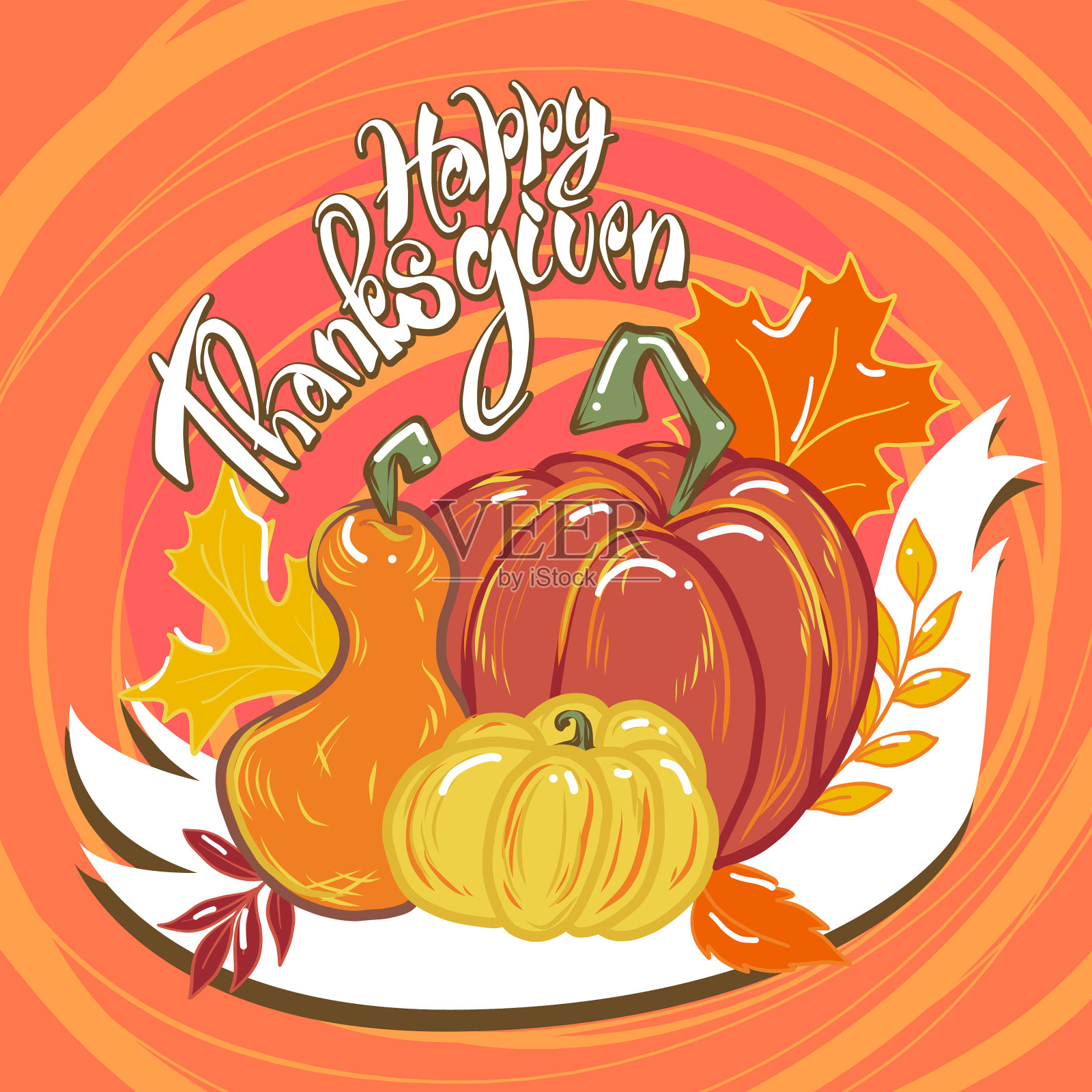 感恩节美食概念背景手牵手快乐设计模板素材