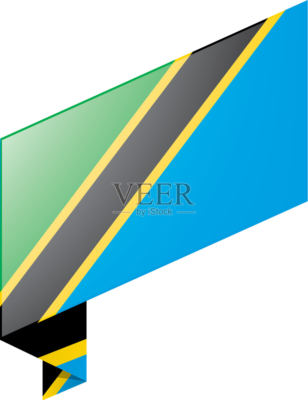 坦桑尼亚的旗帜设计元素图片