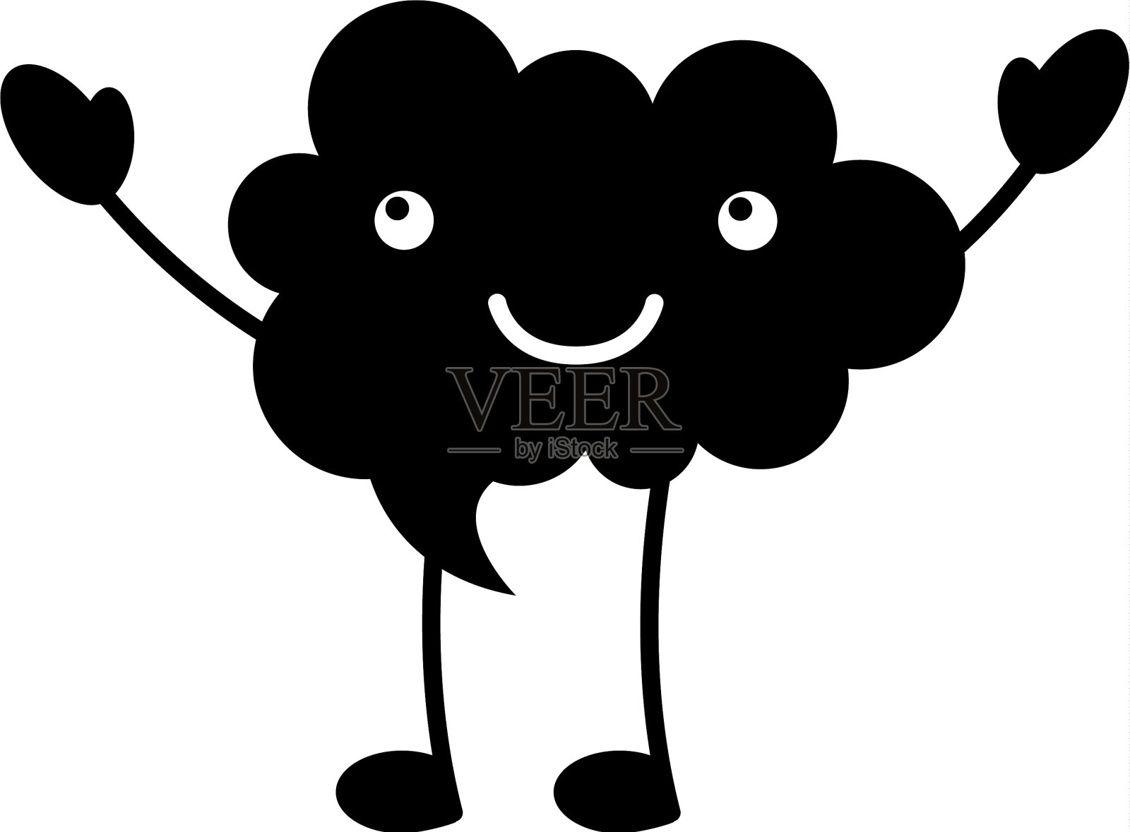 说话泡泡卡通人物插画图片素材