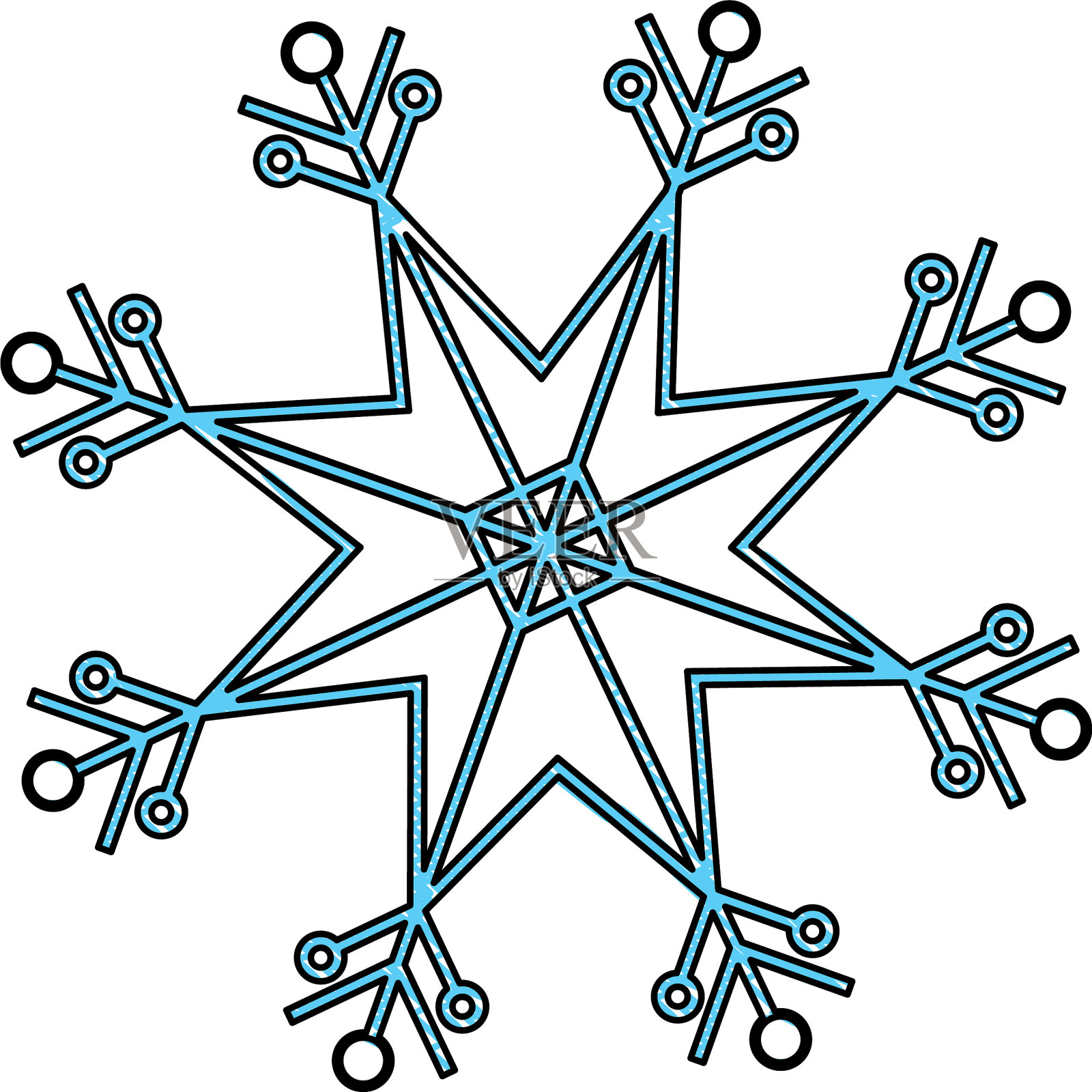 雪花圣诞霜装饰设计插画图片素材