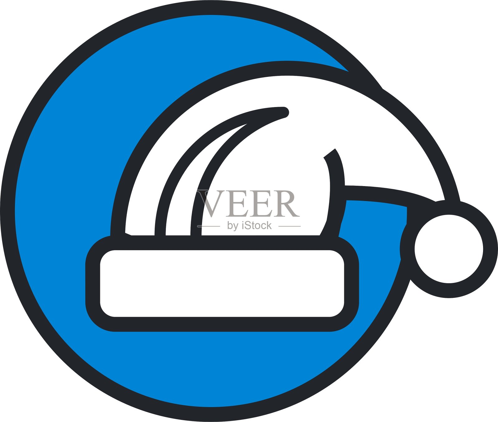 圣诞圈蓝色图标新年插画图片素材