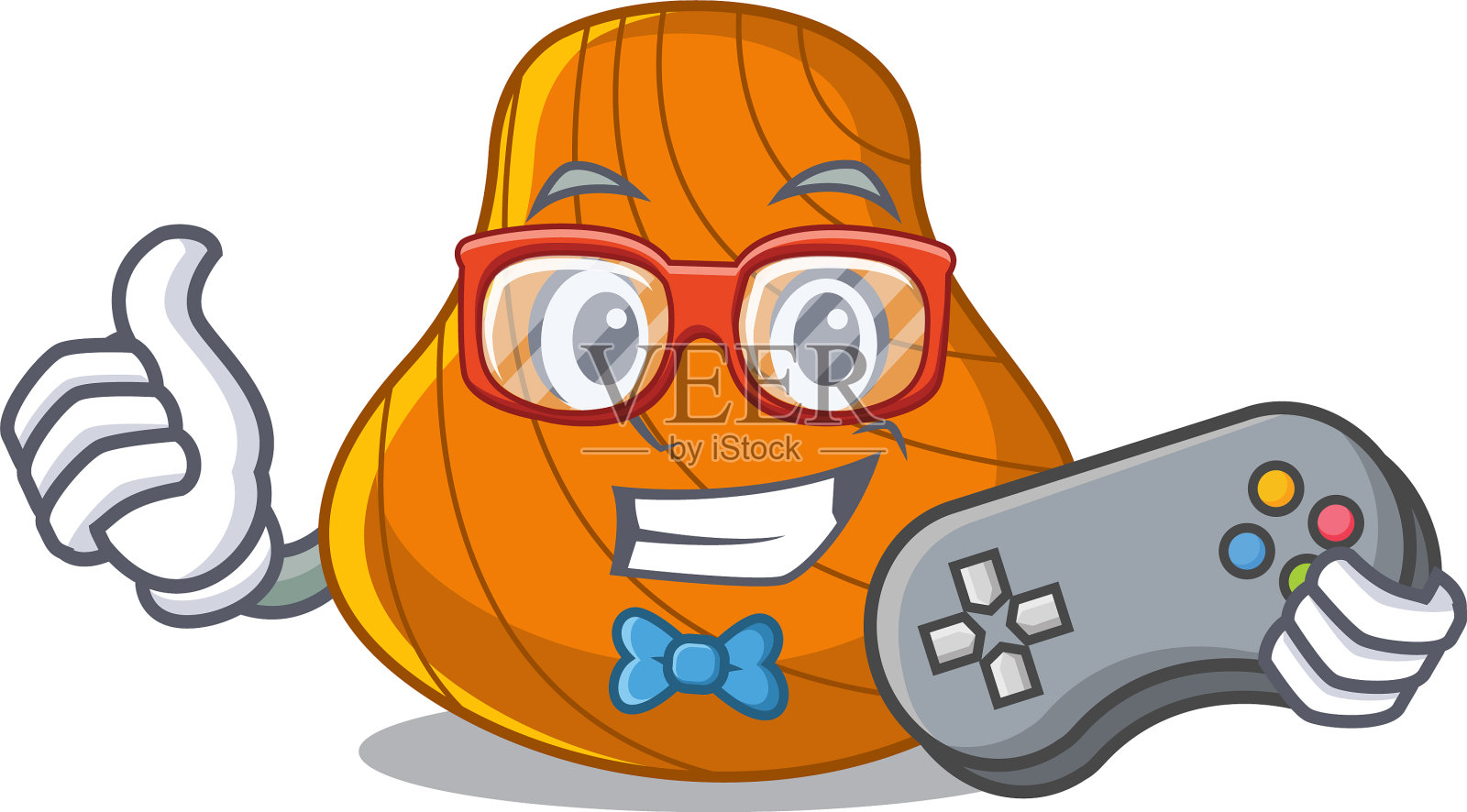 玩家硬壳吉祥物卡通插画图片素材