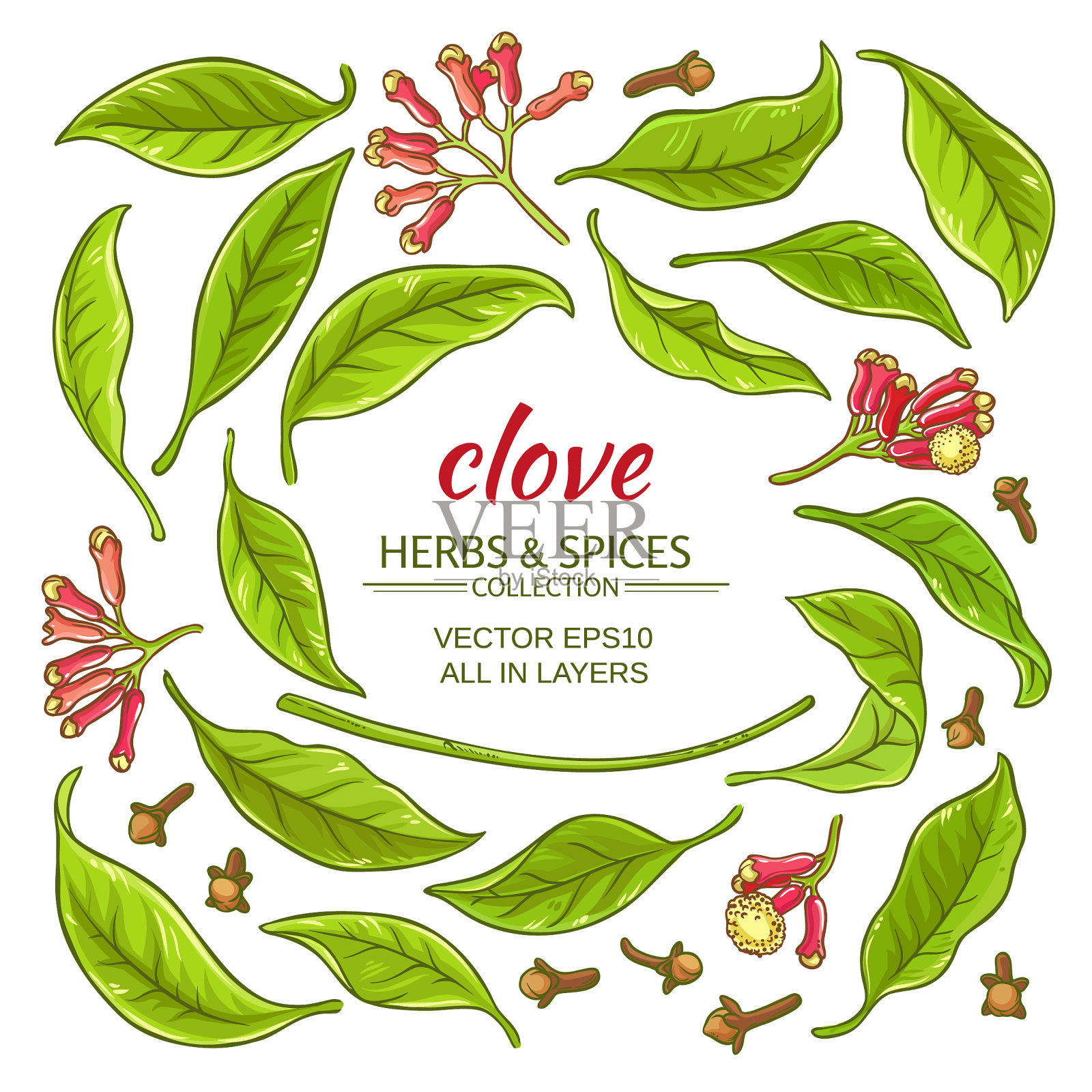 丁香元素集设计元素图片