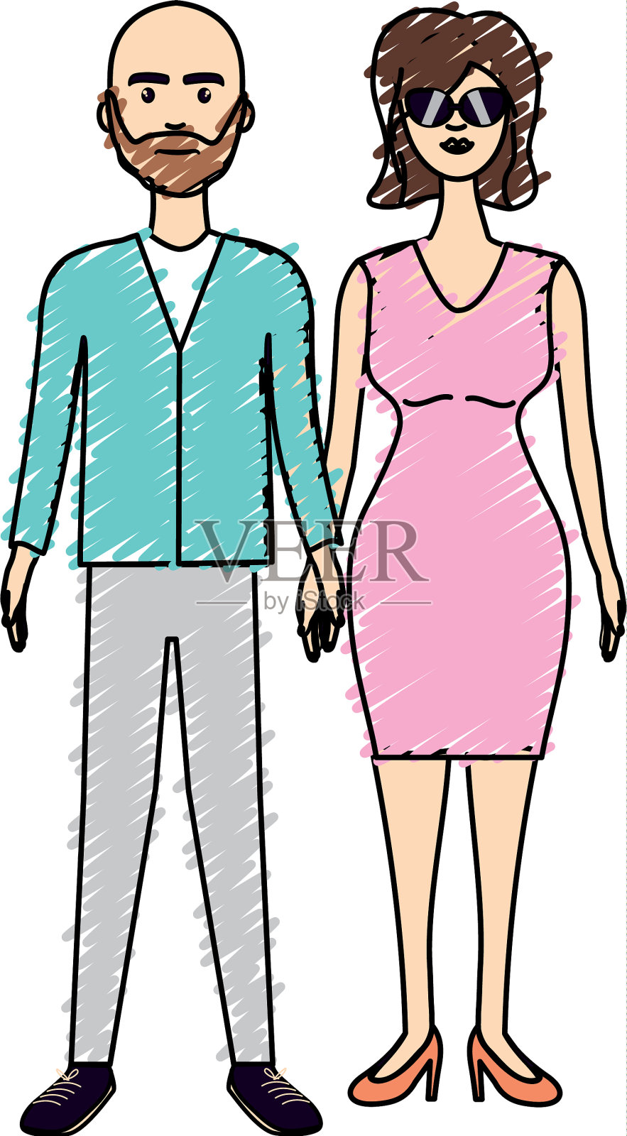 发型和穿着都很优雅设计元素图片