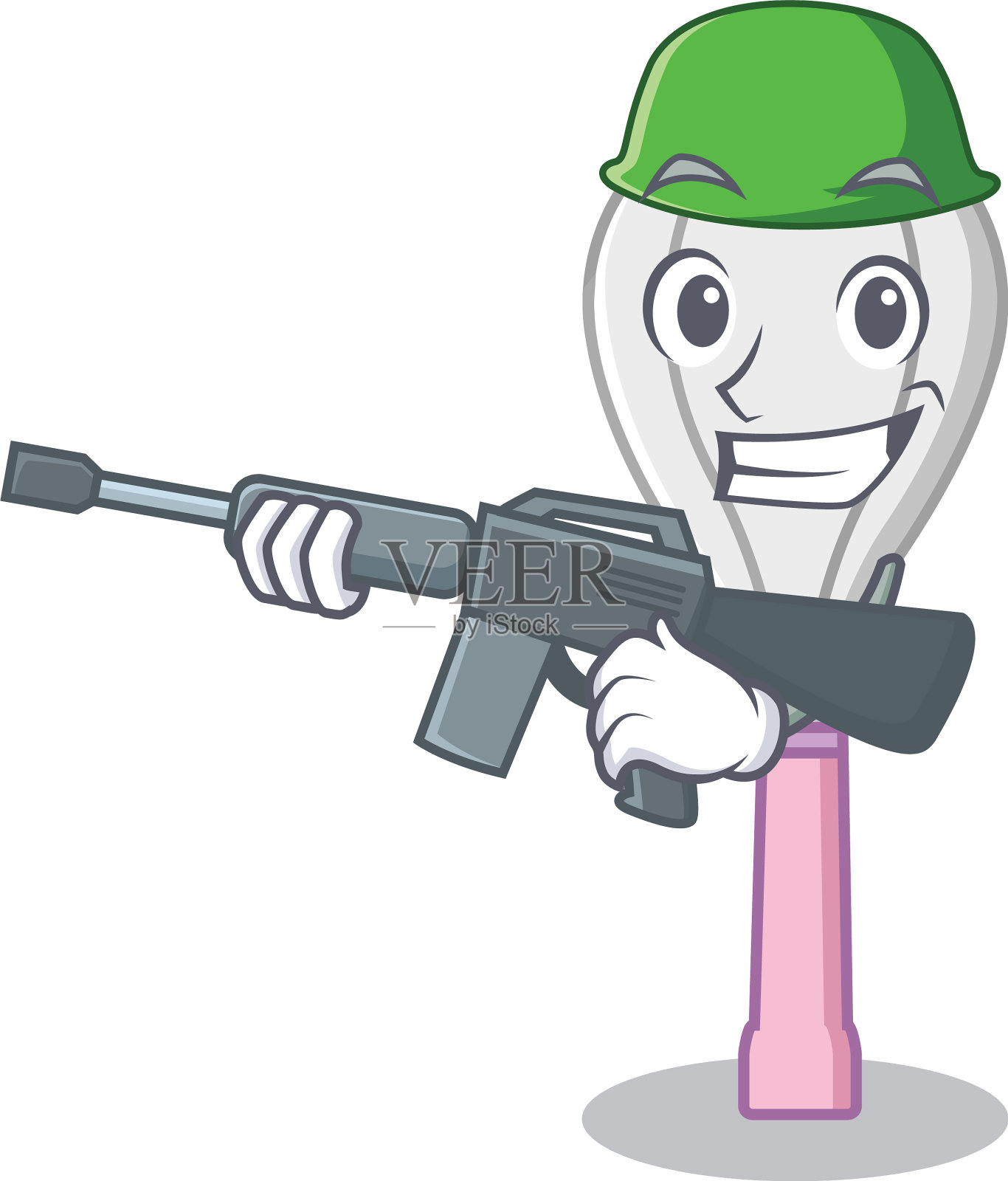 军队whisk人物卡通风格插画图片素材