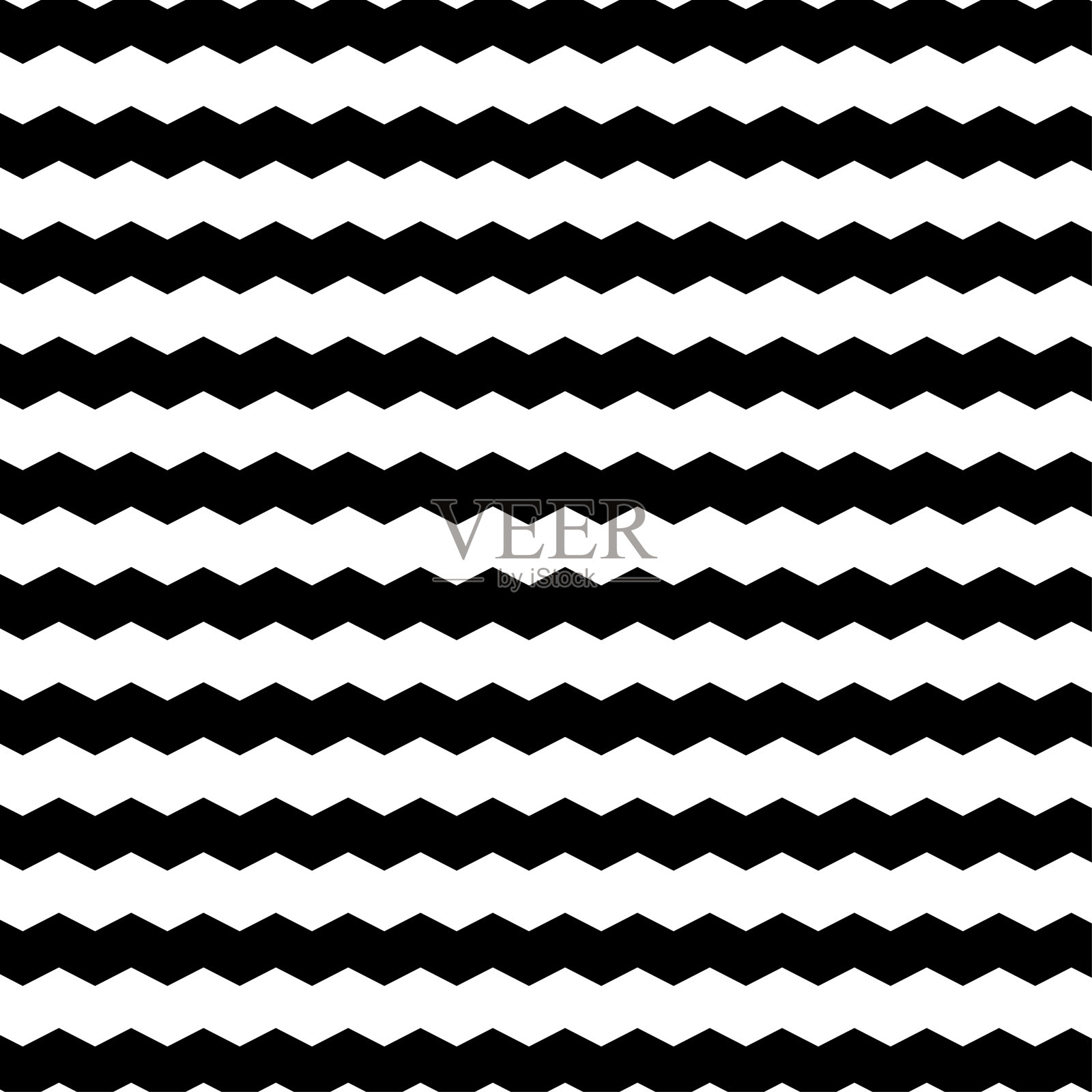 黑白之字形背景。雪佛龙曲折的背景。矢量图插画图片素材