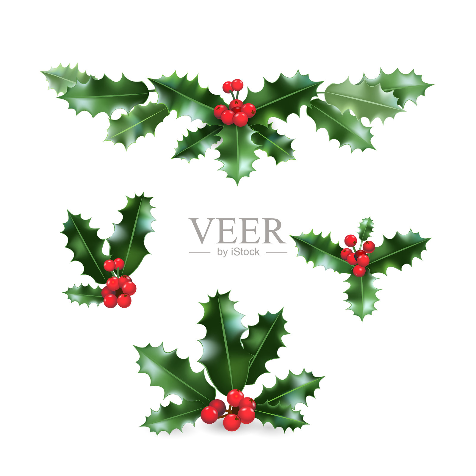 冬青假日组设计元素图片