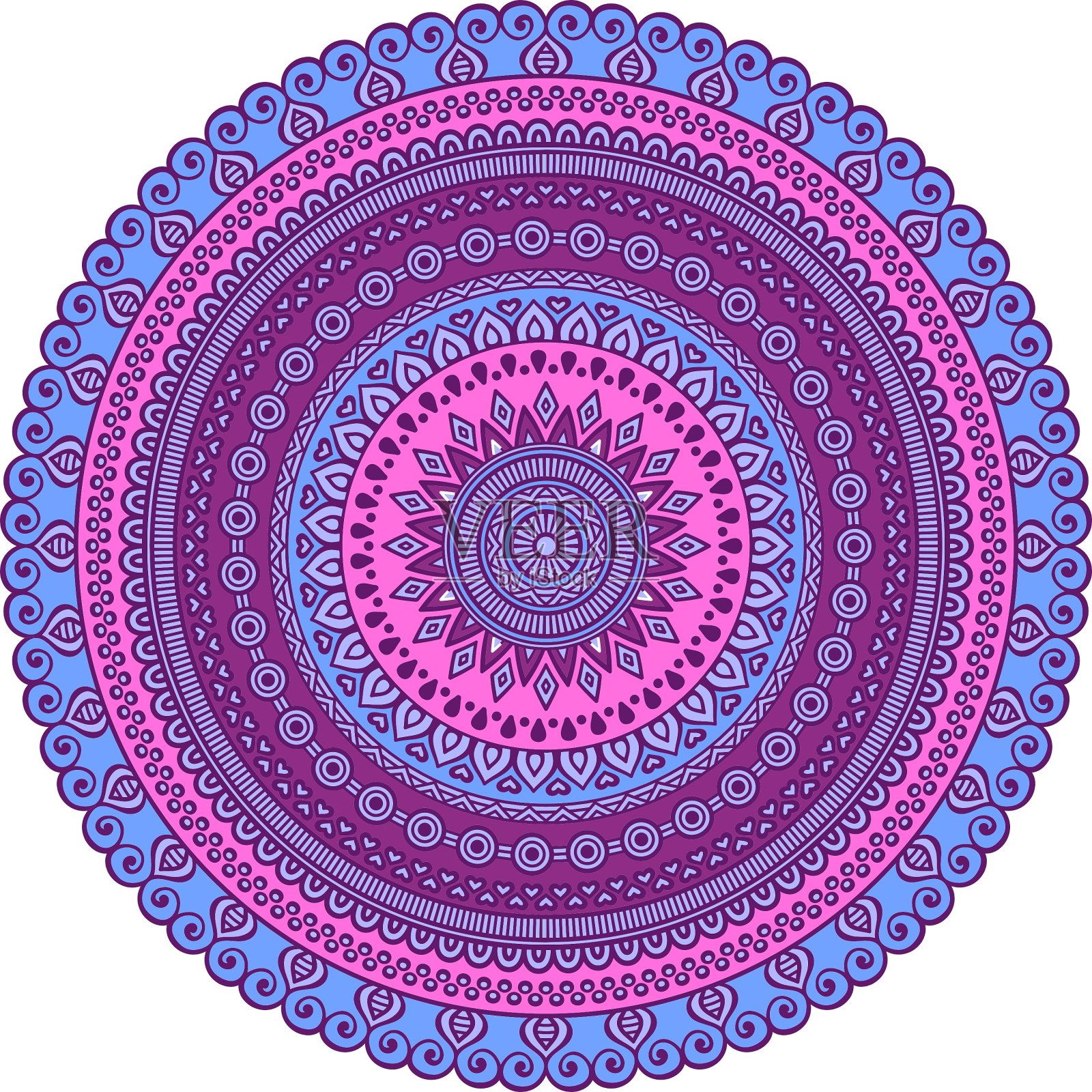 印度曼荼罗插画图片素材