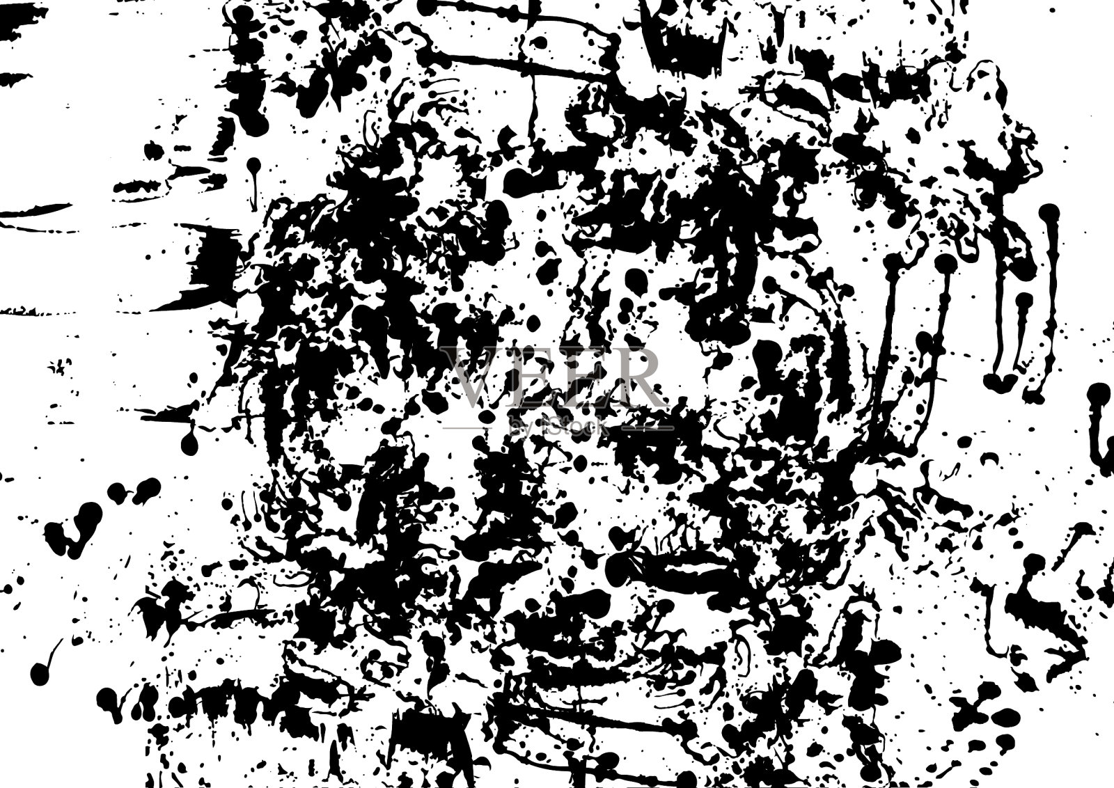 黑色墨水飞溅背景孤立插画图片素材