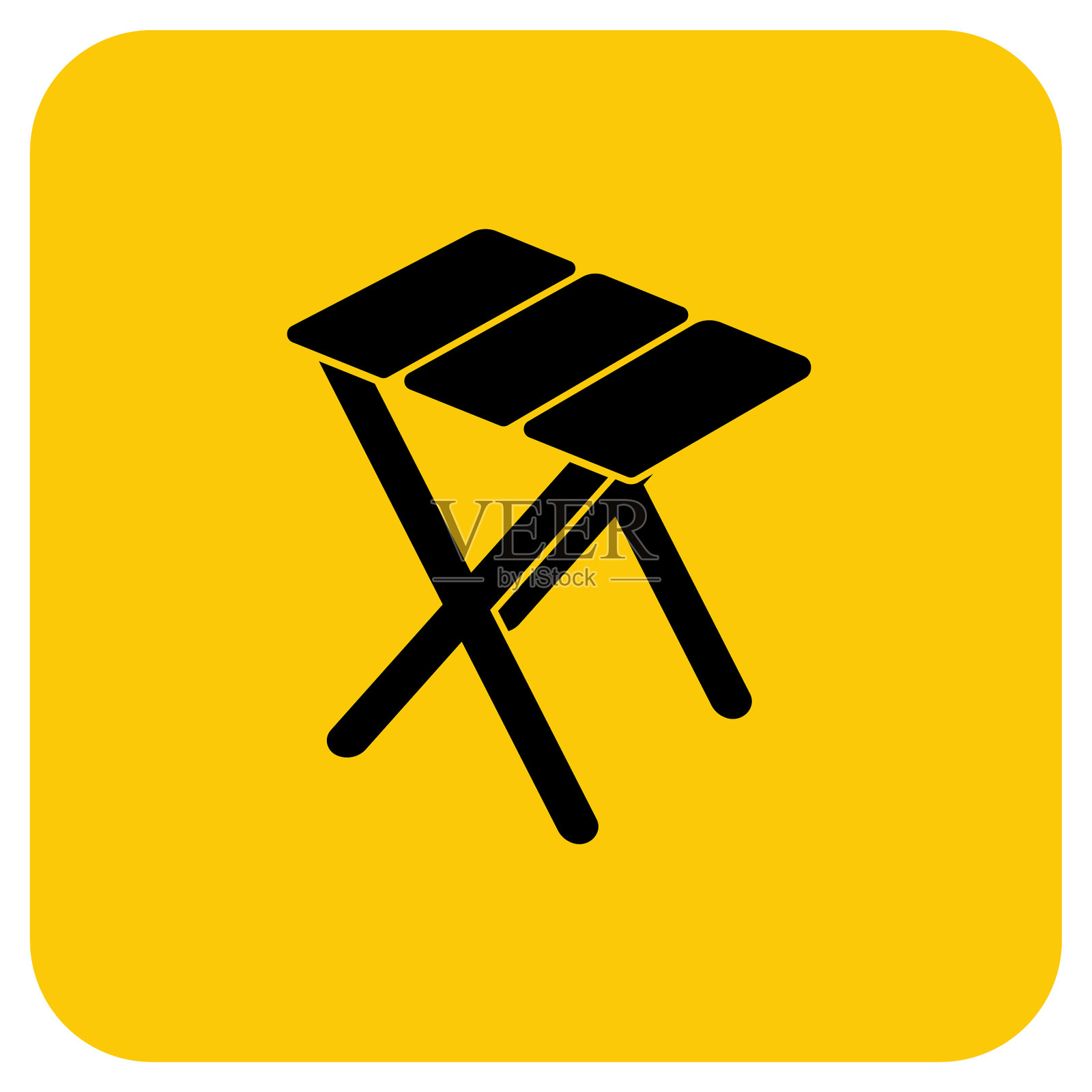 野营凳子图标插画图片素材