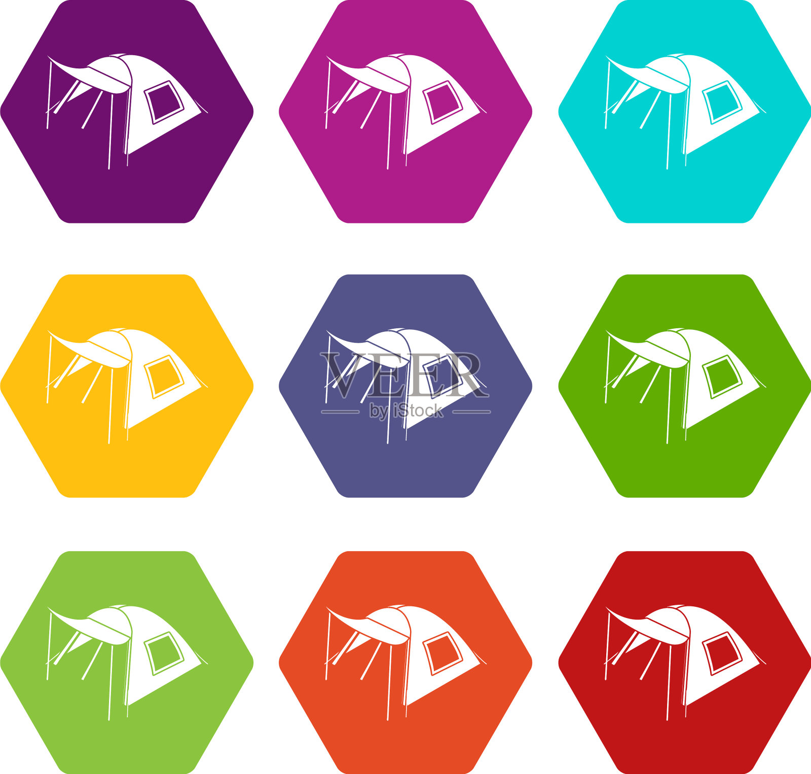 一人帐篷图标设置9图标素材