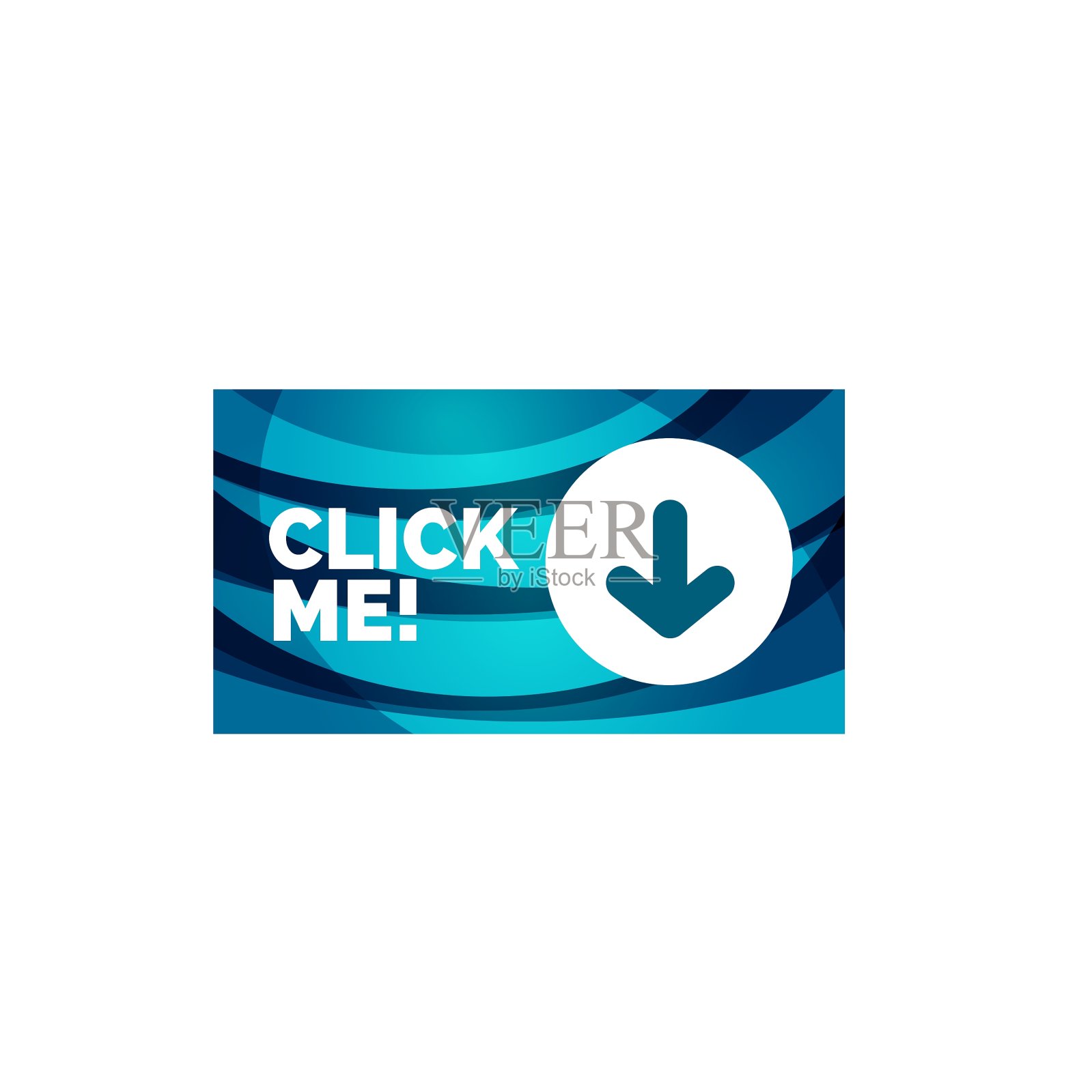 抽象矩形按钮模板图标素材