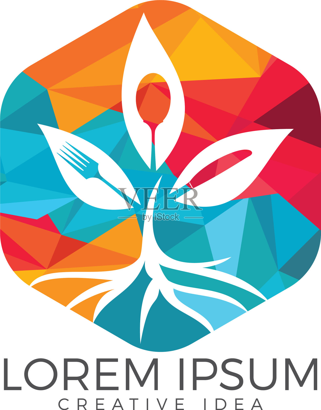 健康食品标志素食食品标志插画图片素材