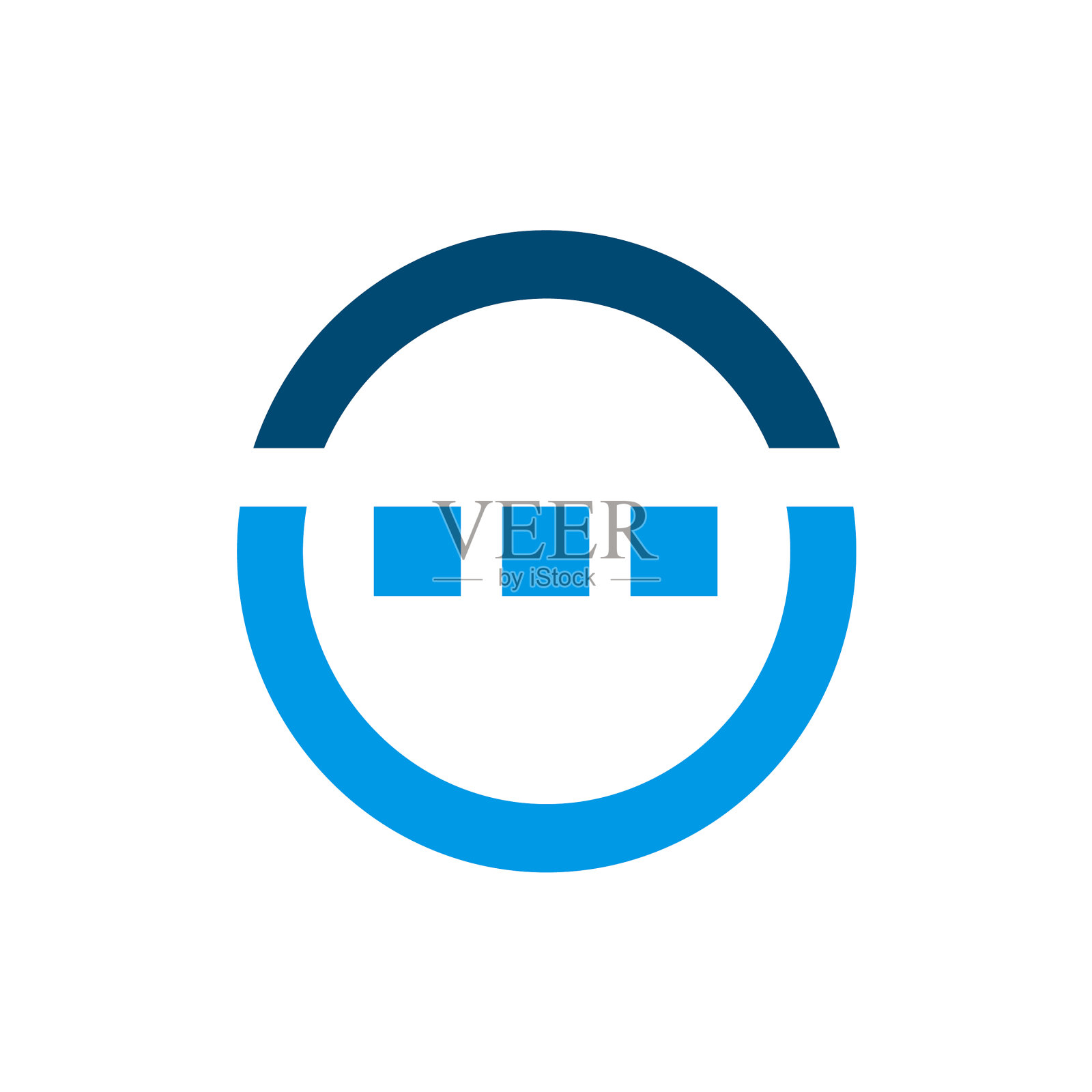 三个圆点结合了简单的圆环线标志图标素材