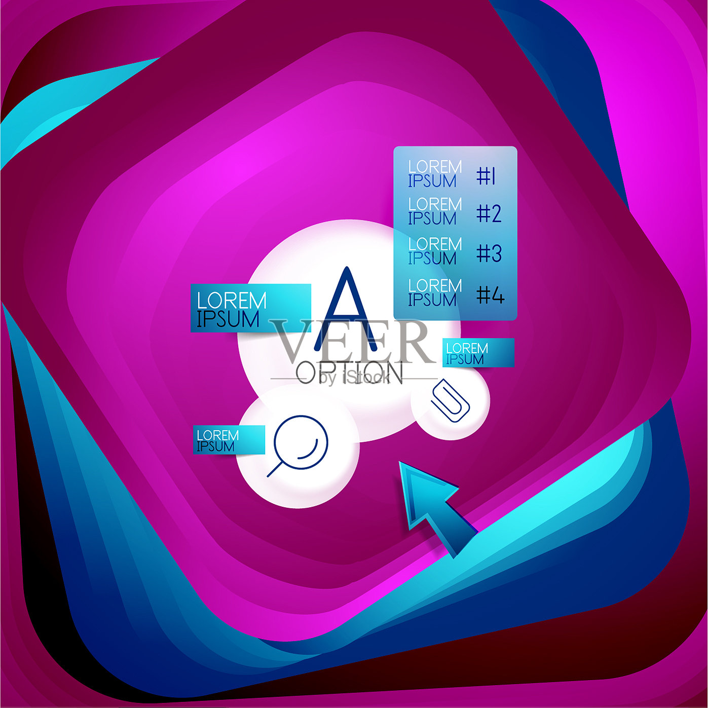 旋转漩涡方形背景色矩形插画图片素材