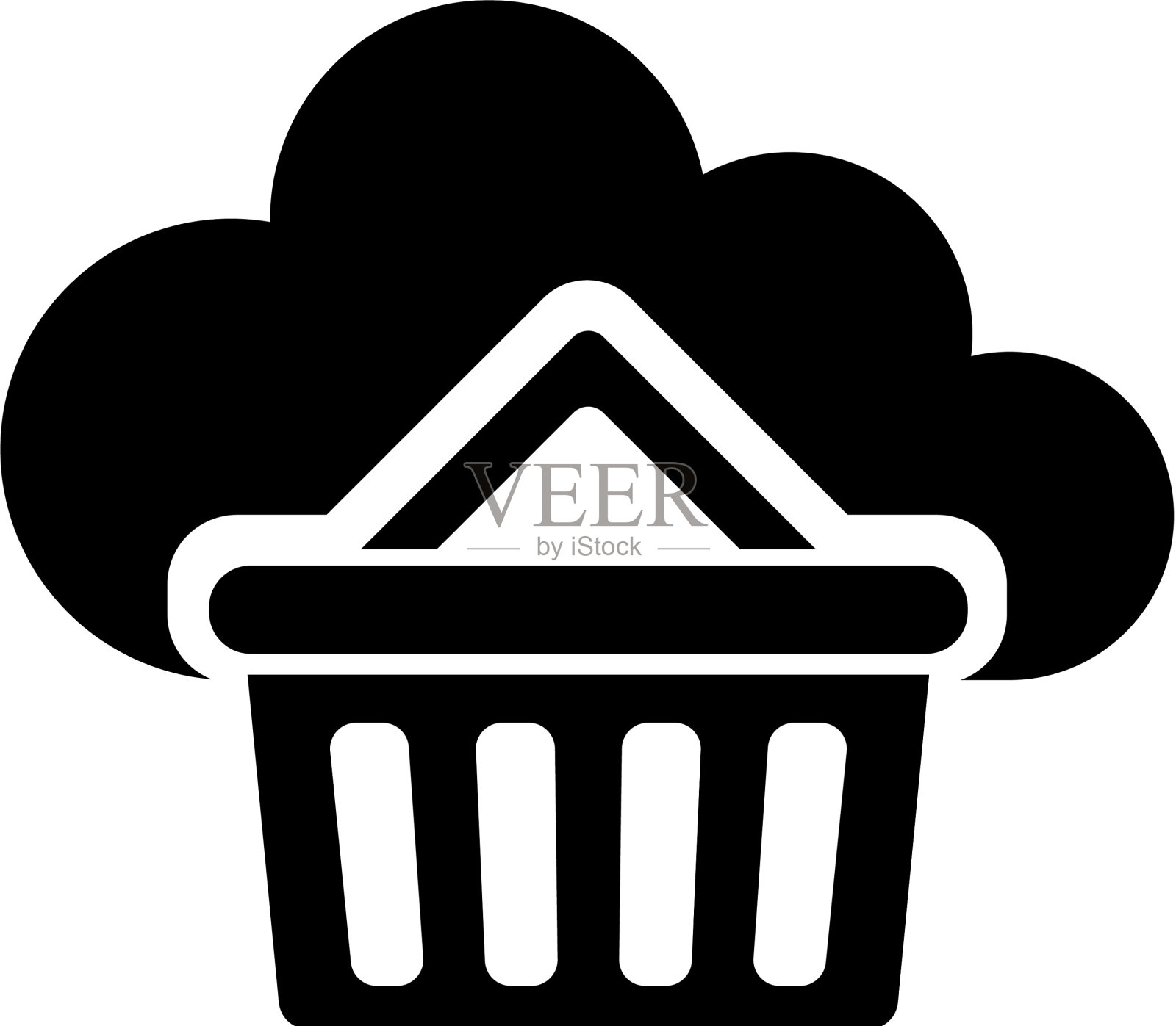 购买云存储平面图标图标素材