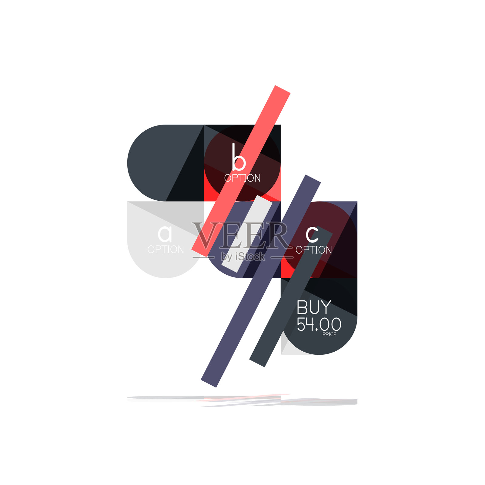 最小平面清洁抽象选项步骤设计元素图片