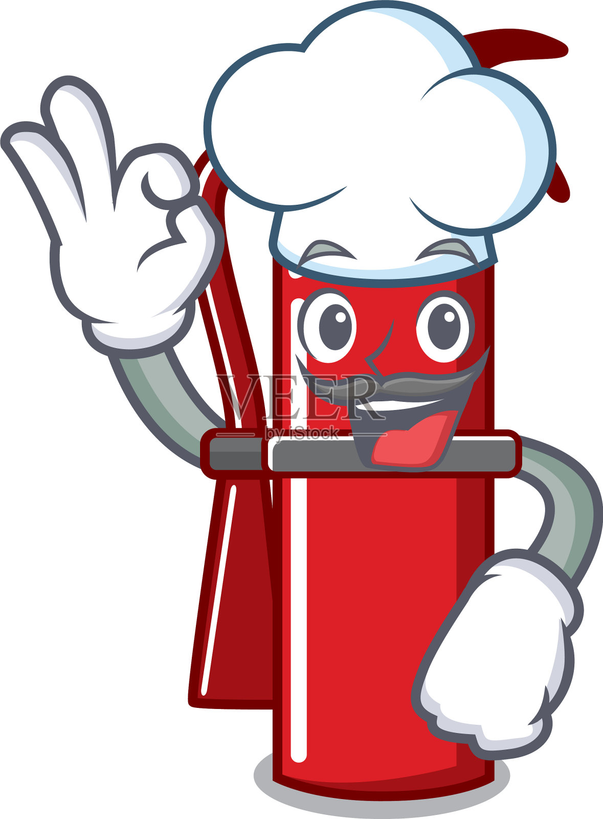 厨师灭火器人物卡通设计元素图片