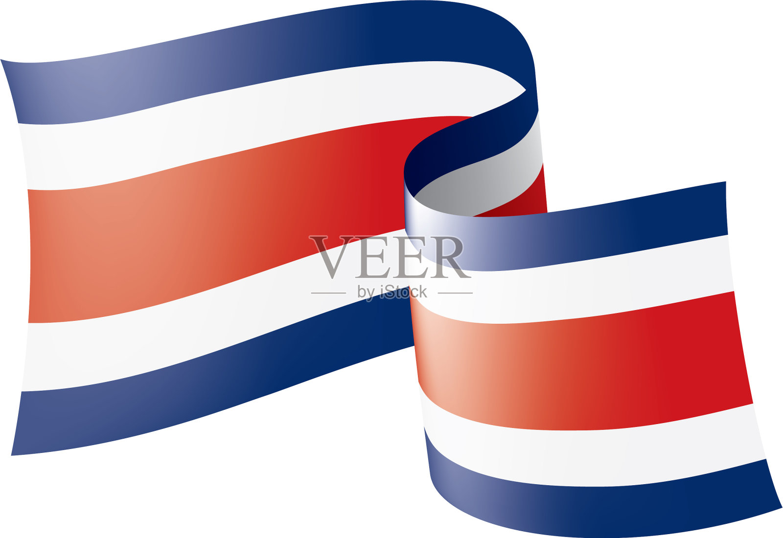 哥斯达黎加国旗上有白色设计元素图片