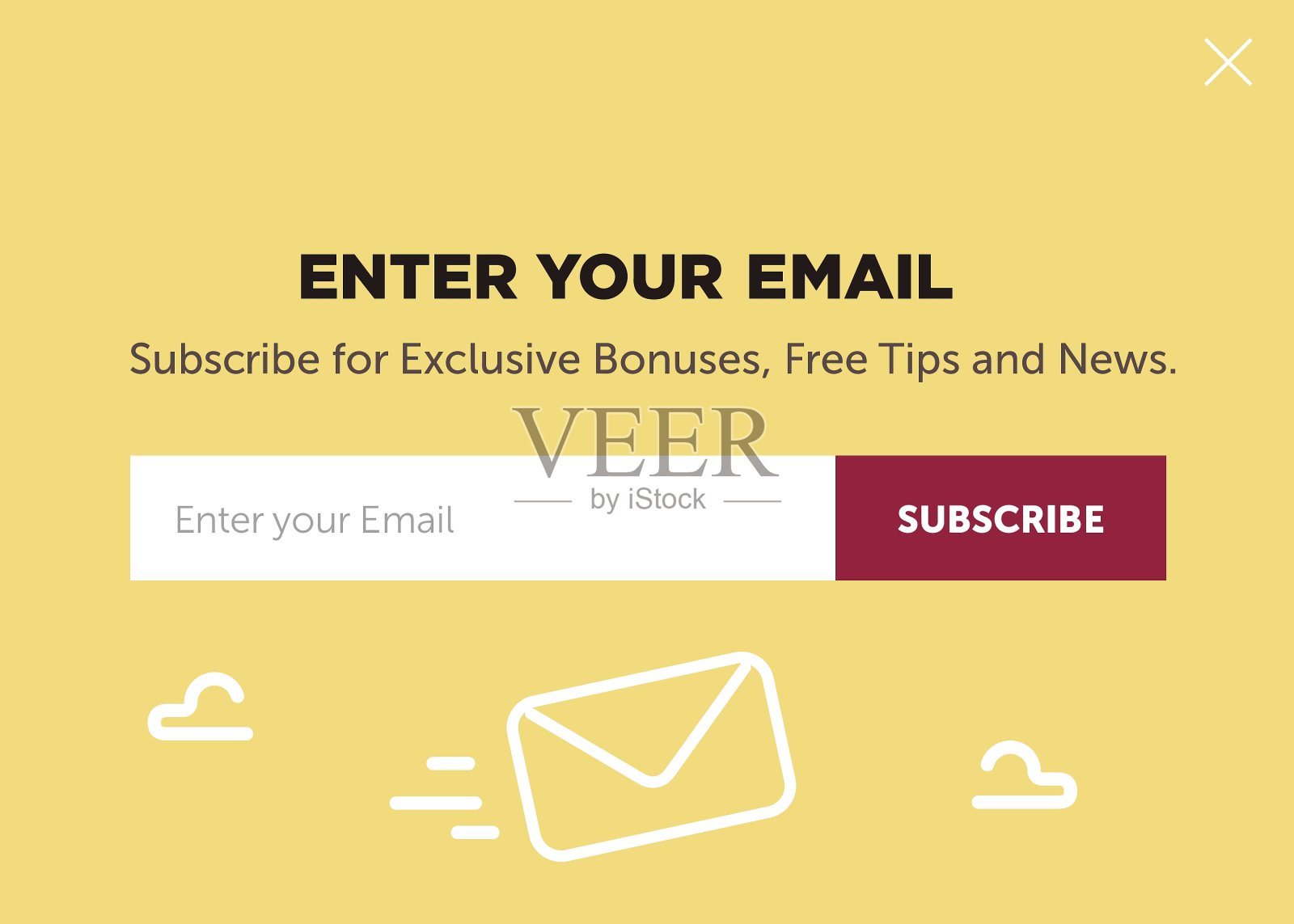 电子邮件订阅网站表单的设计设计模板素材