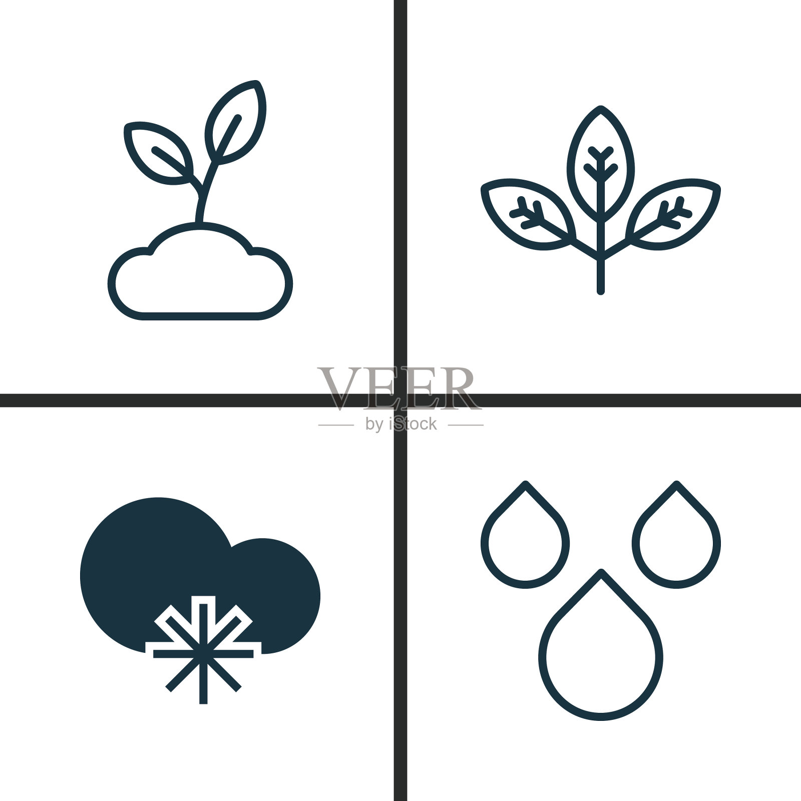 和谐图标集萌水图标素材