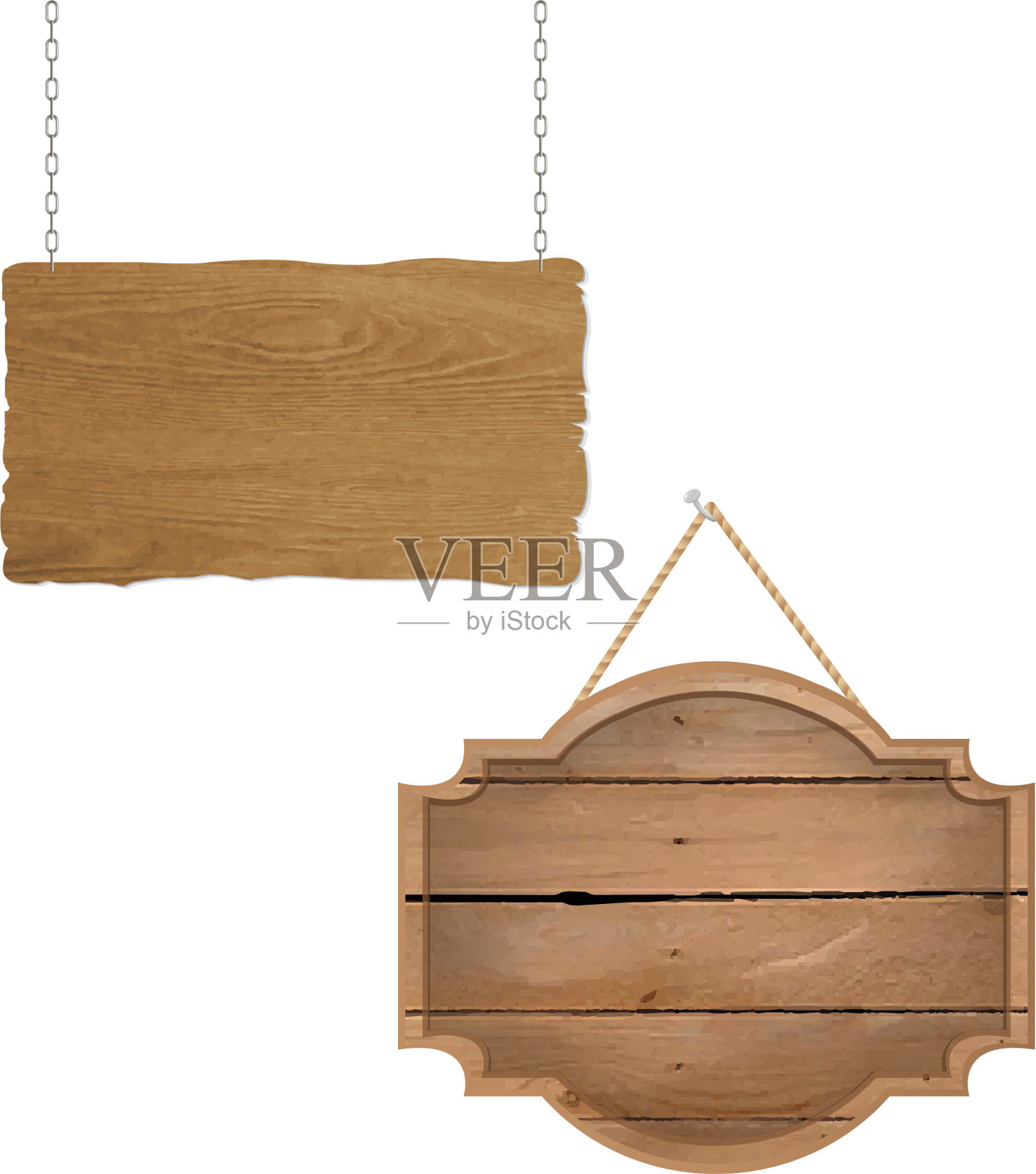 木制的孤立的迹象设计元素图片