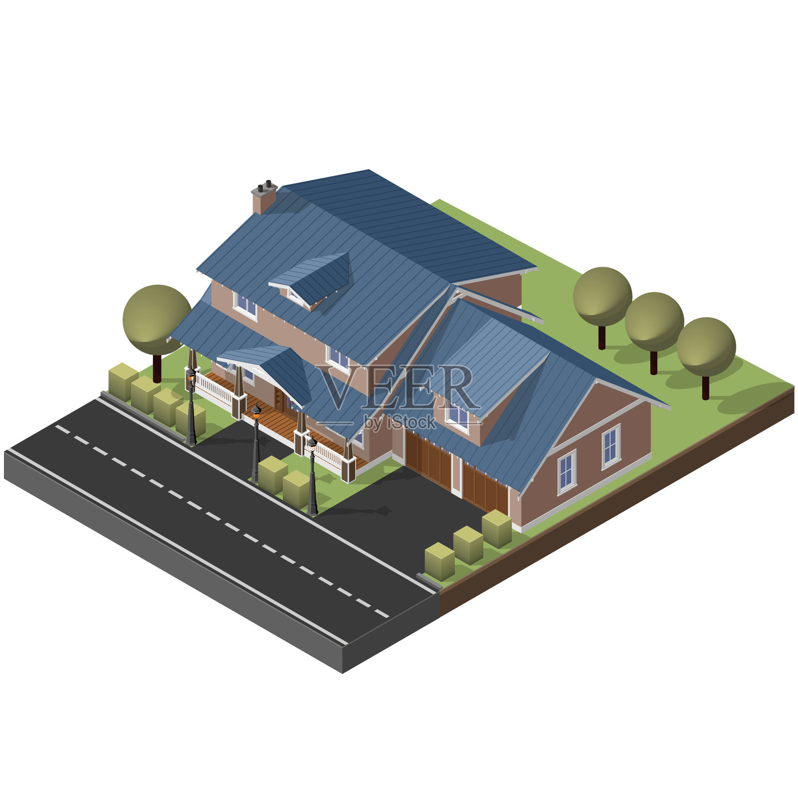 American Cottage小木屋设计元素图片