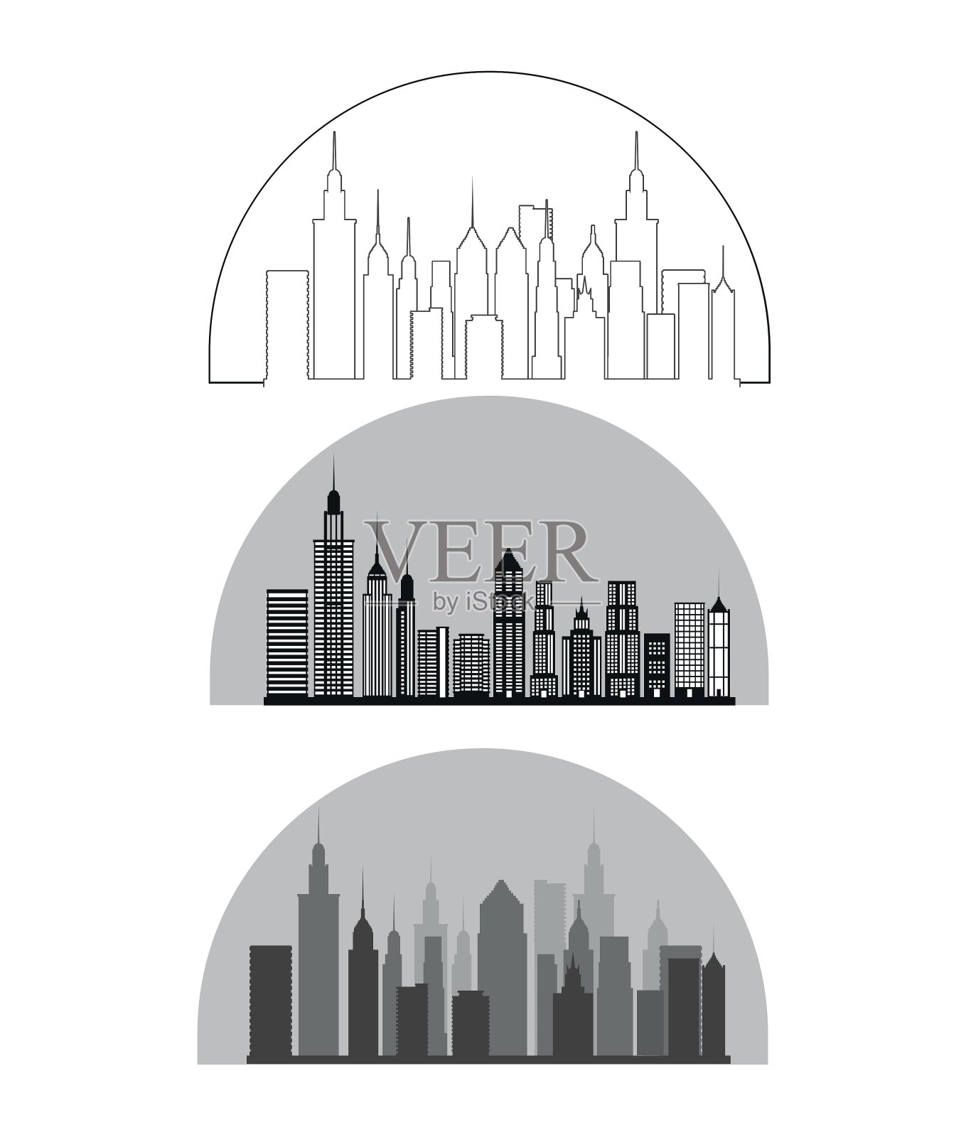 大城市建筑设计插画图片素材