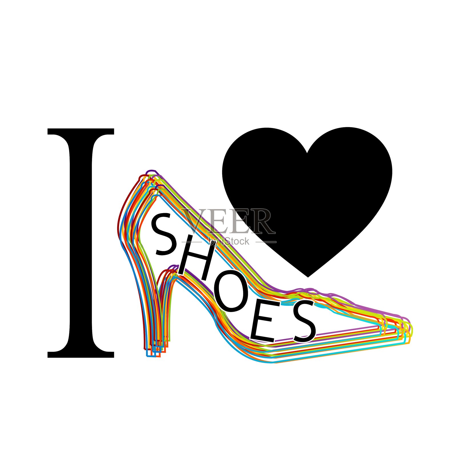 我喜欢用鞋图案的鞋子设计元素图片